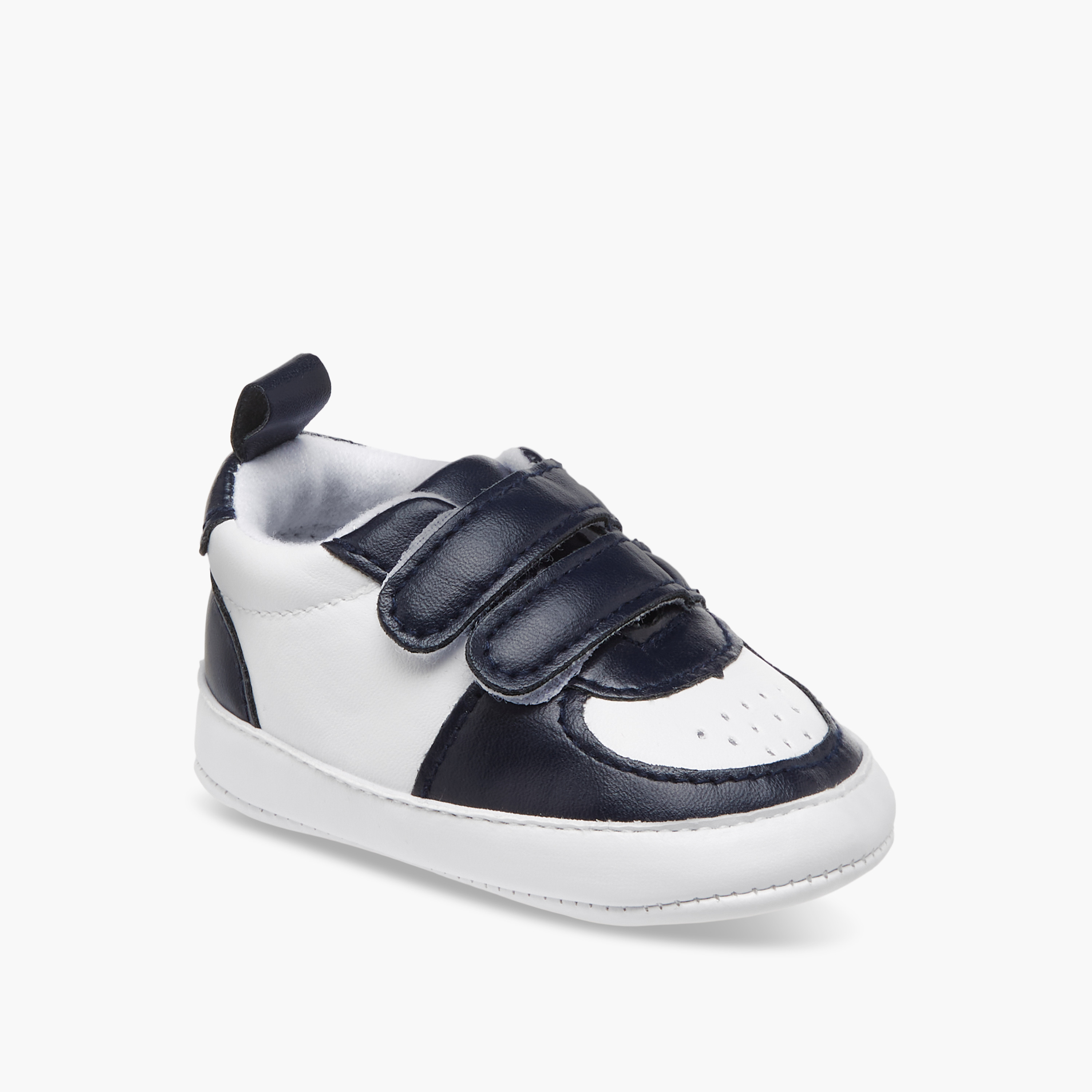 Juniors Panelled Booties with Hook and Loop Closure-baby-boys-shoes-closedshoes-image-2
