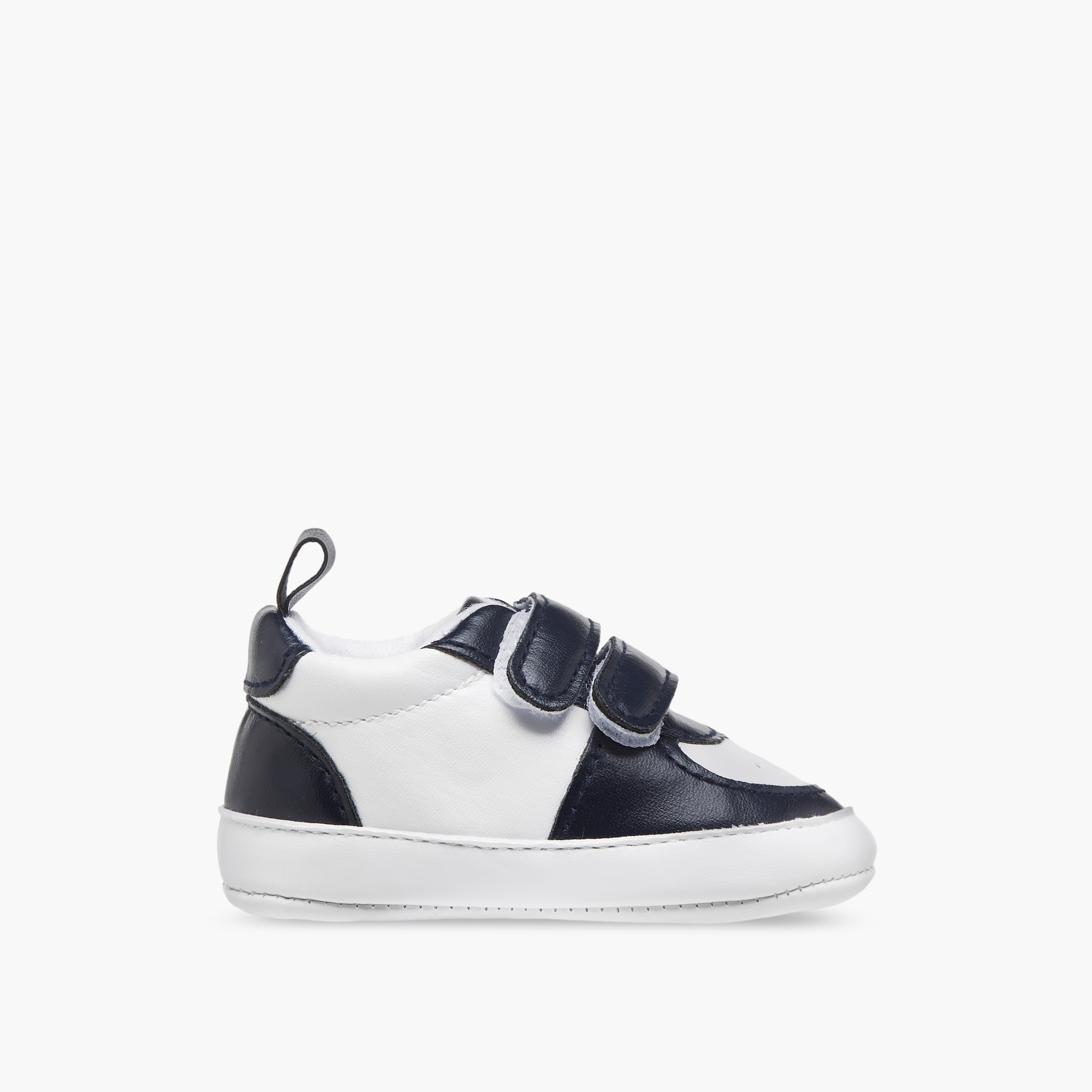 Juniors Panelled Booties with Hook and Loop Closure-baby-boys-shoes-closedshoes-image-3