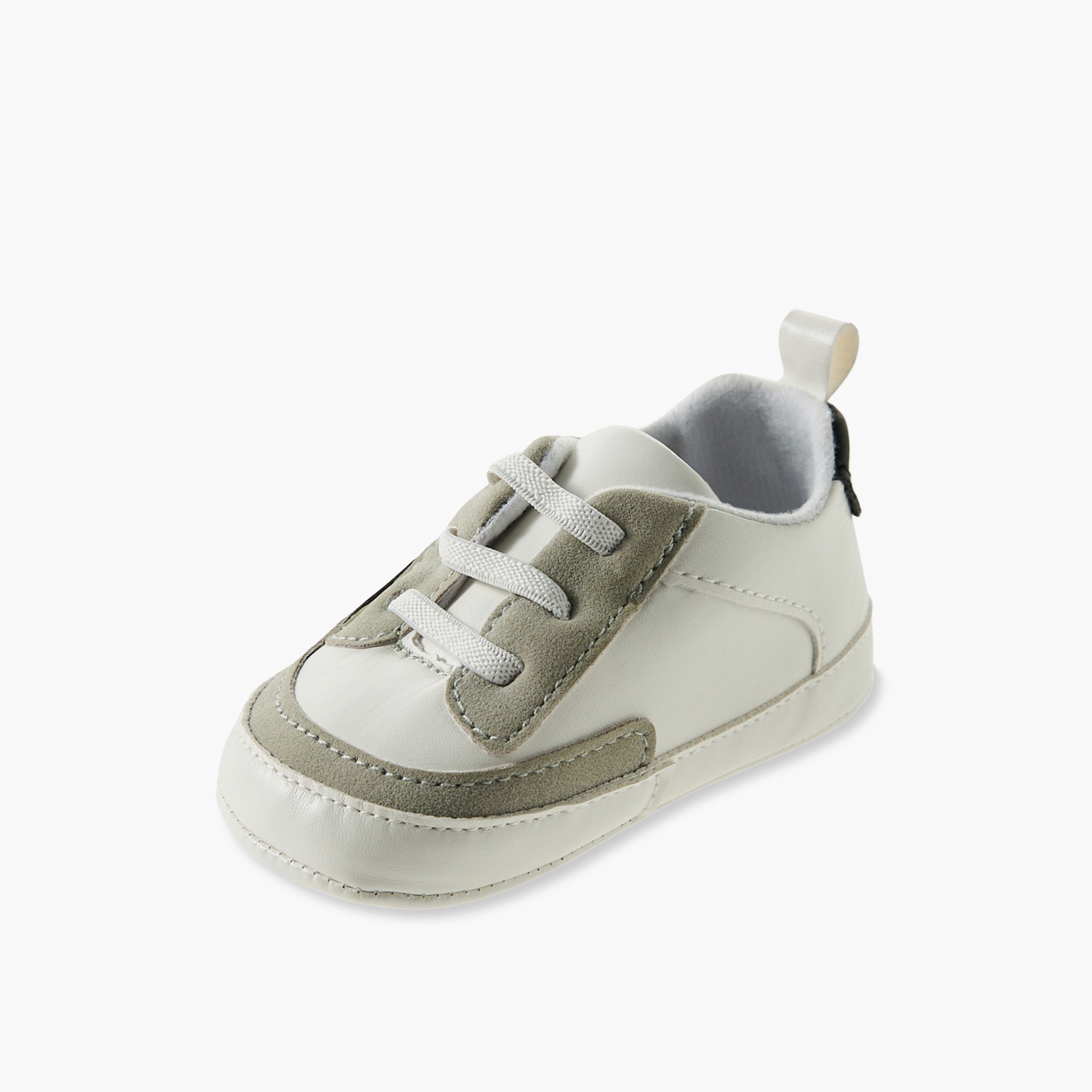 Juniors Booties with Lace-Up Design, Colourblock-baby-boys-shoes-booties-image-3