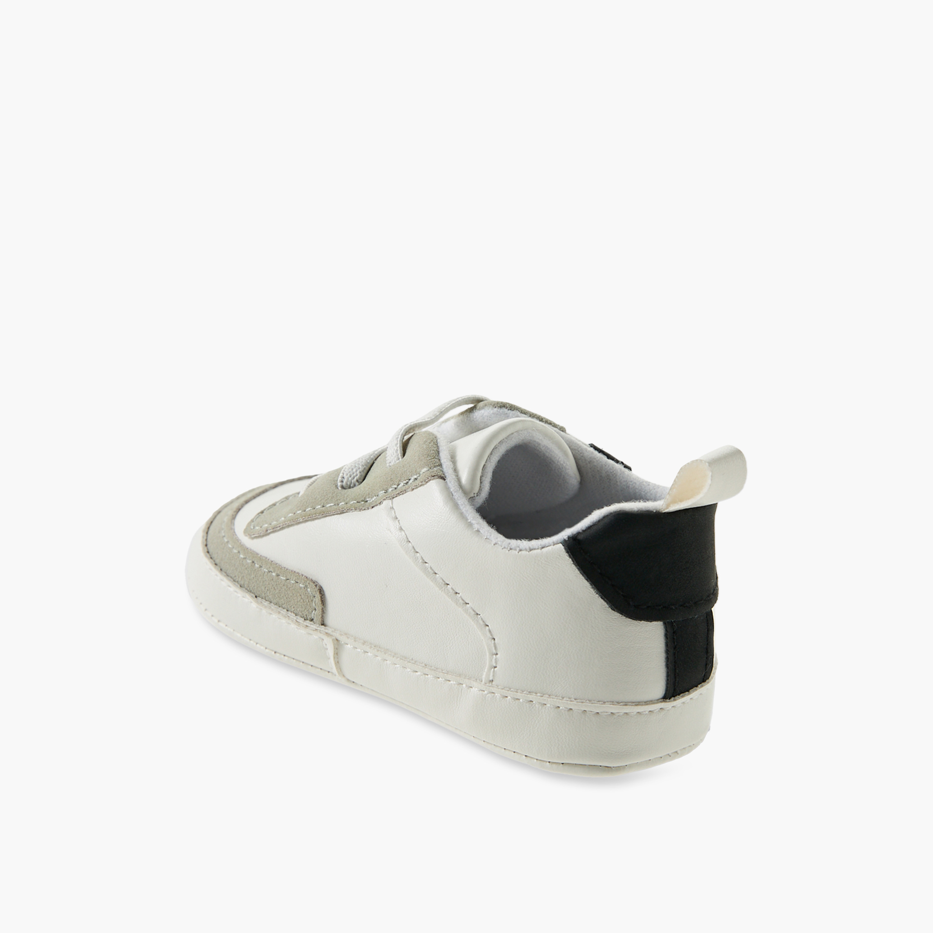 Juniors Booties with Lace-Up Design, Colourblock-baby-boys-shoes-booties-image-4