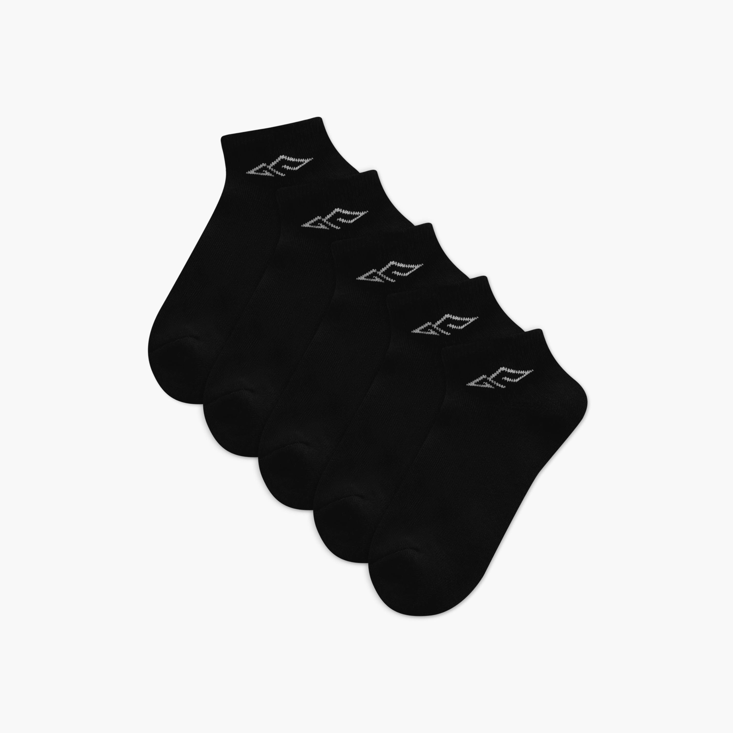 جوارب رياضية مبطنة طول الكاحل بطبعات الشعار من أوكلان من شو إكسبرس - طقم من 5 أزواج-girls-accessories-socks-image-1