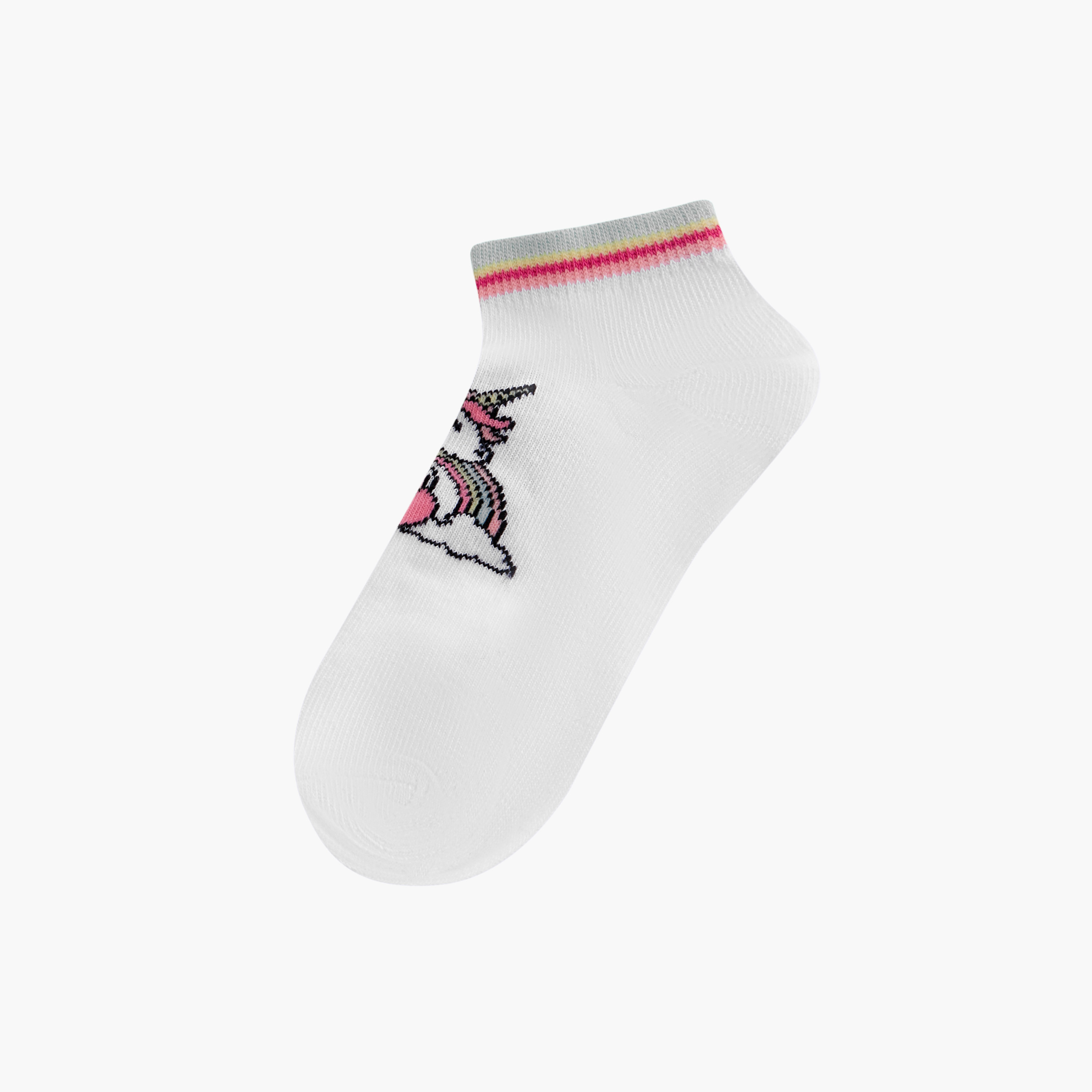 Flora Bella Assorted Ankle Length Socks - Set of 5-girls-accessories-socks-image-2