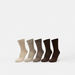 Solid Calf Length Socks - Set of 5-Men%27s Socks-thumbnail-0