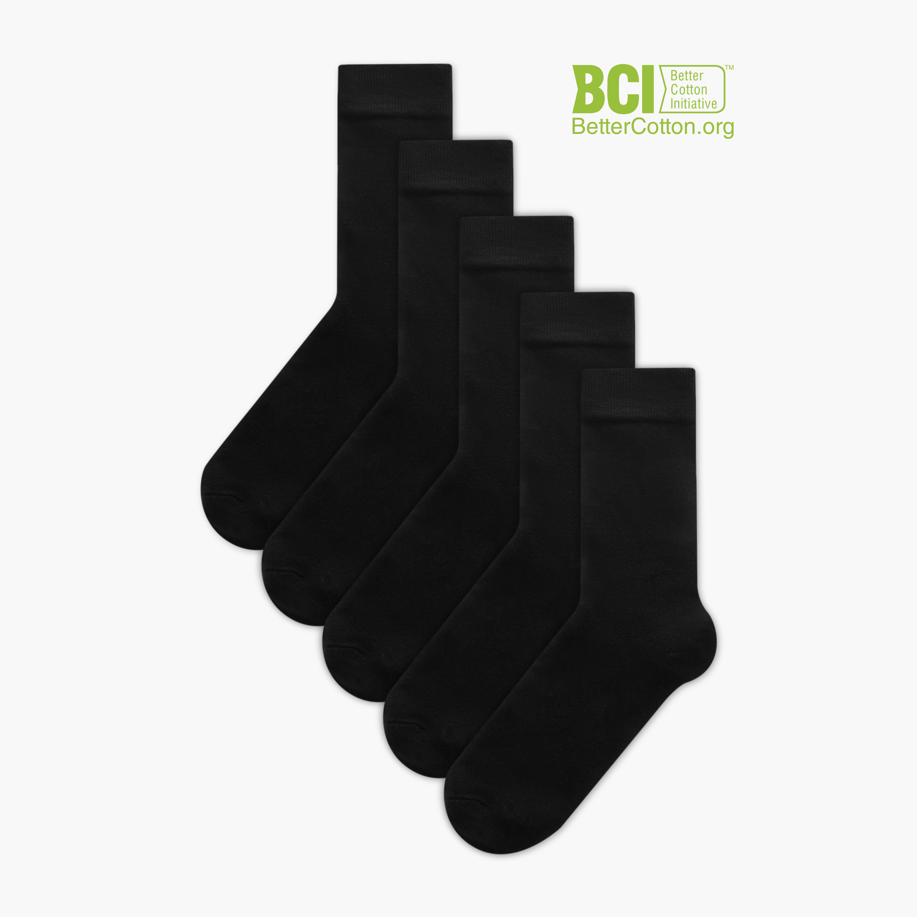 طقم جوارب 5 أزواج سادة بطول الساق-men-socks-image-1