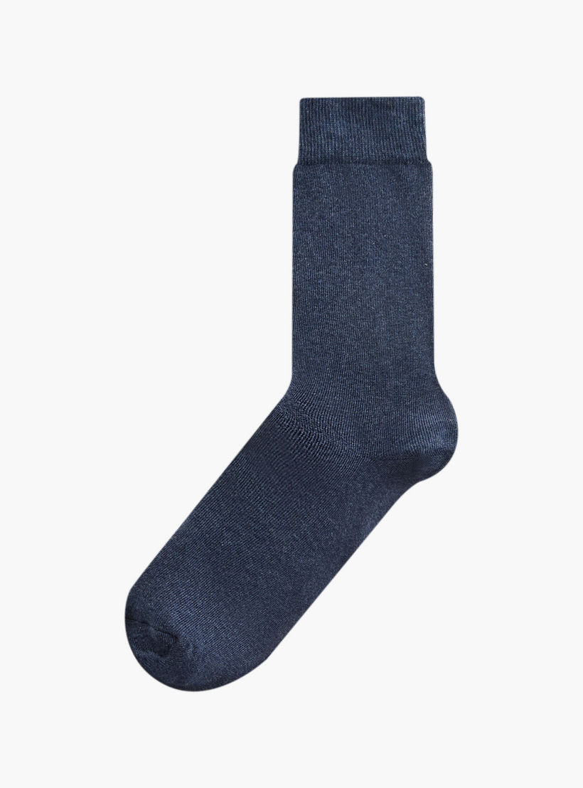 طقم جوارب 5 أزواج سادة بطول الساق من شومارت-men-socks-image-2