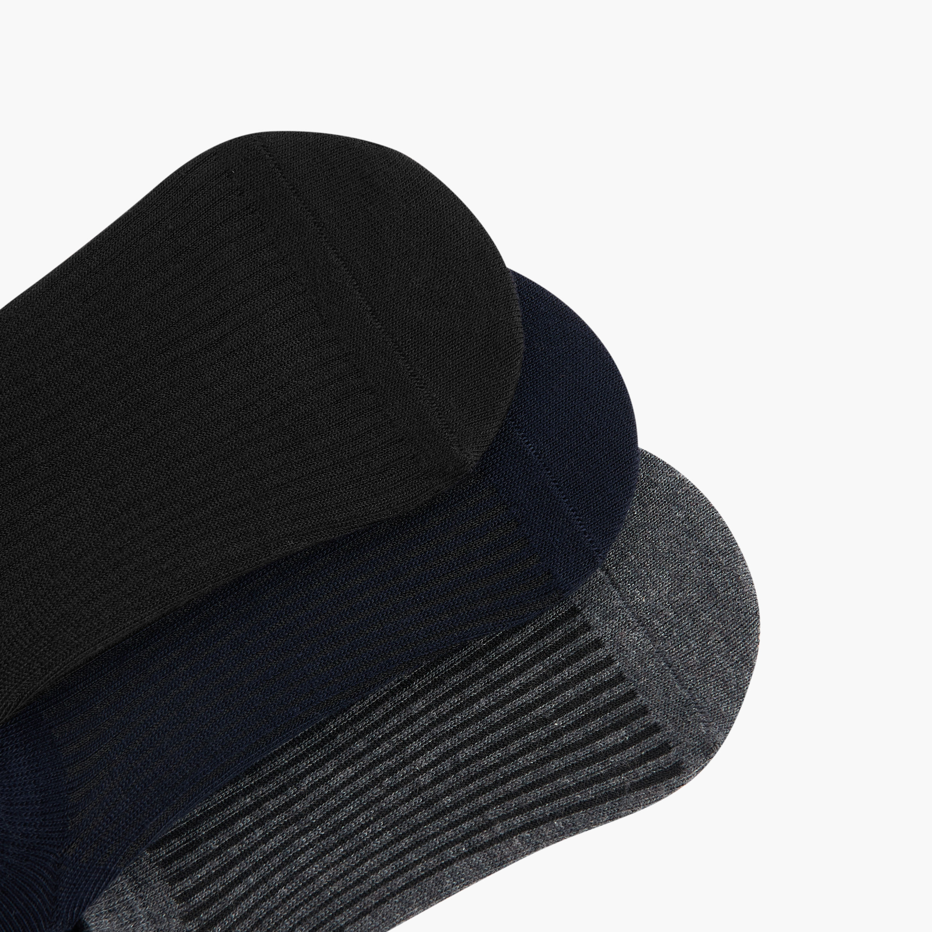 Lee Cooper Logo Print Non-Terry No Show Socks - Set of 3-men-socks-image-3