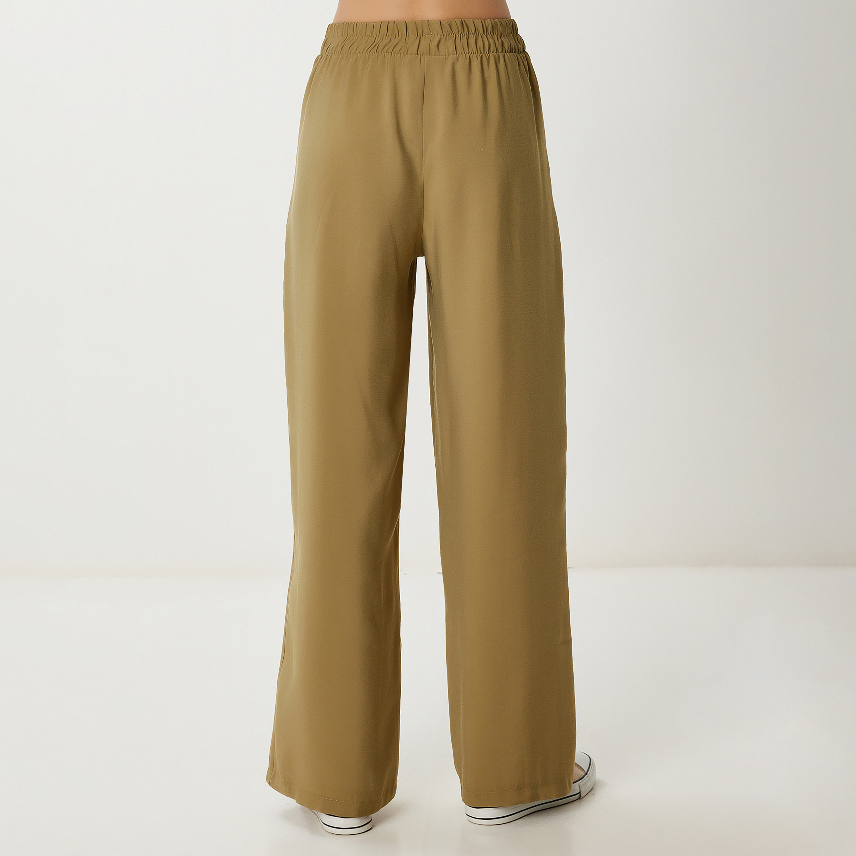 طقم قميص وسراويل نسائية بياقة زيتونية بياقة أخضر زيتوني من Happiness في إسطنبول-women-clothing-coordsets-image-5