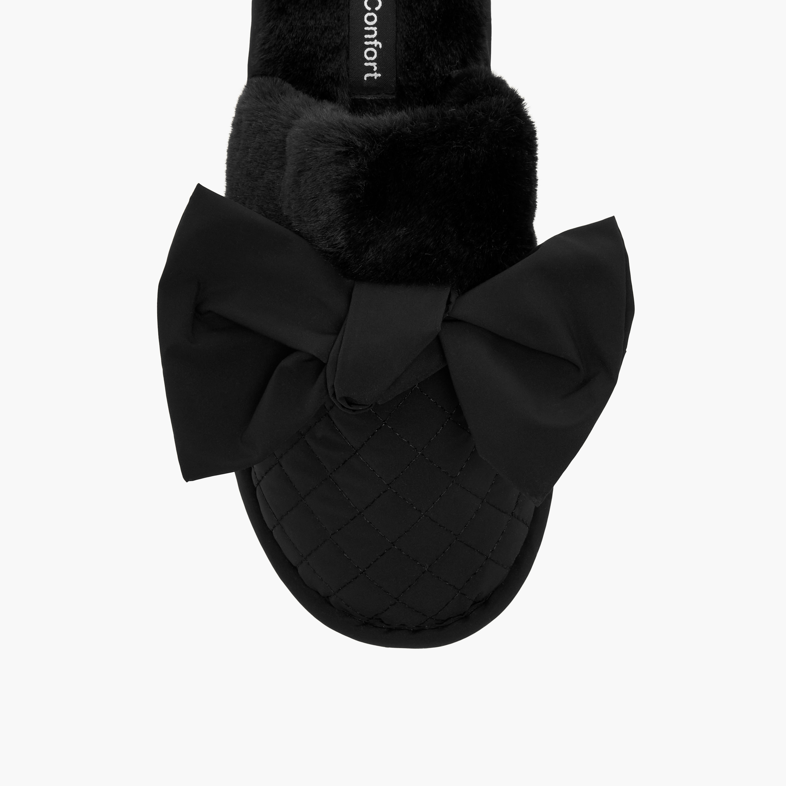 شبشب غرفة نوم مبطن بزينة فيونكة للنساء من لو كونفورت-women-shoes-bedroomslippers-image-3
