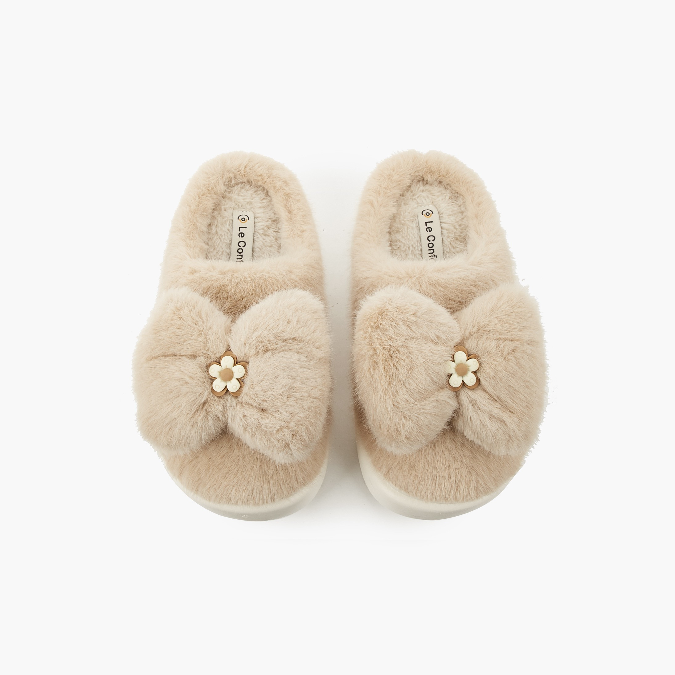 شبشب منزلي بتزيينات زهور للنساء من لو كونفورت-women-shoes-bedroomslippers-image-1