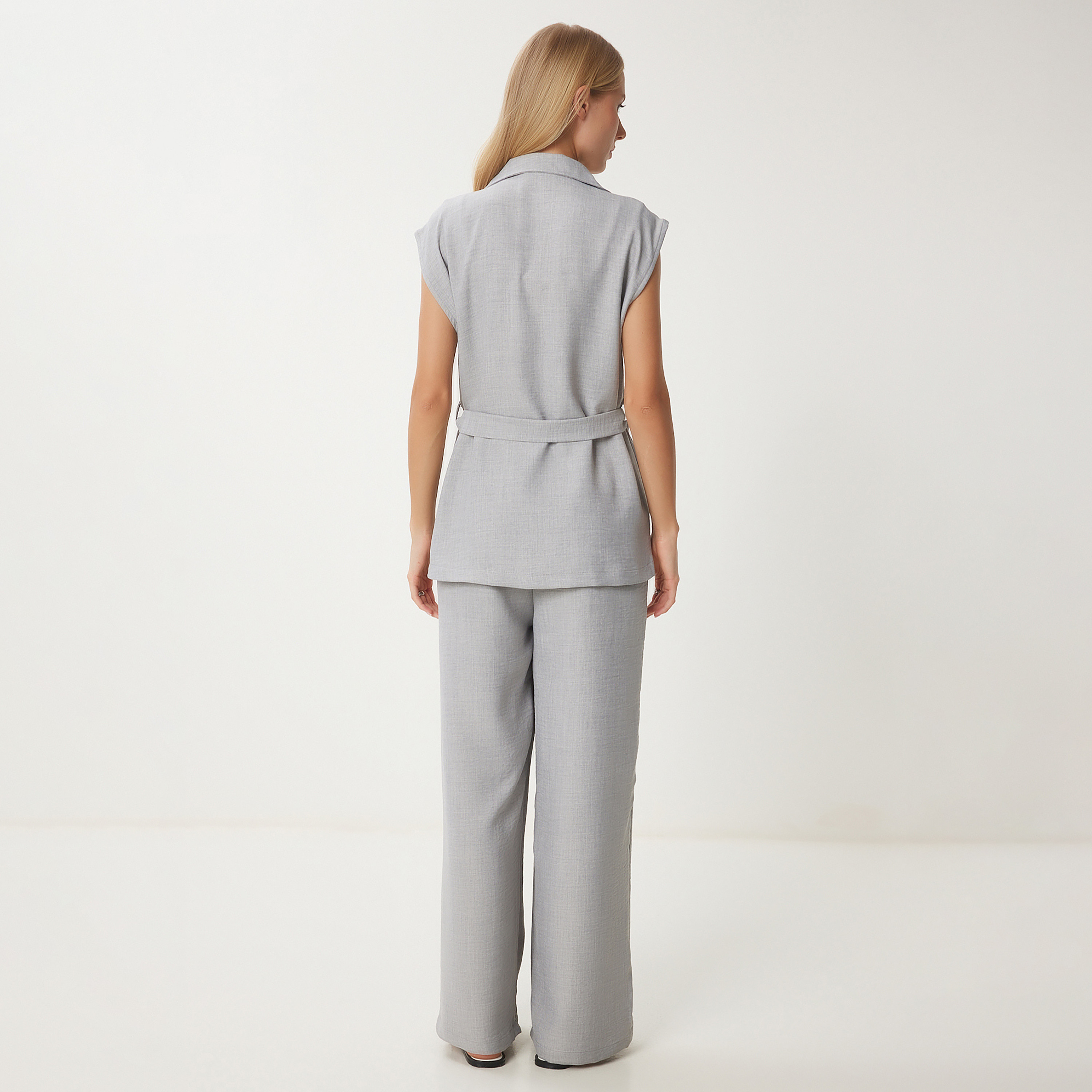 Happiness Istanbul Biscuit Lapel collar Blazer & Trousers Women's Set-women-clothing-coordsets-image-12