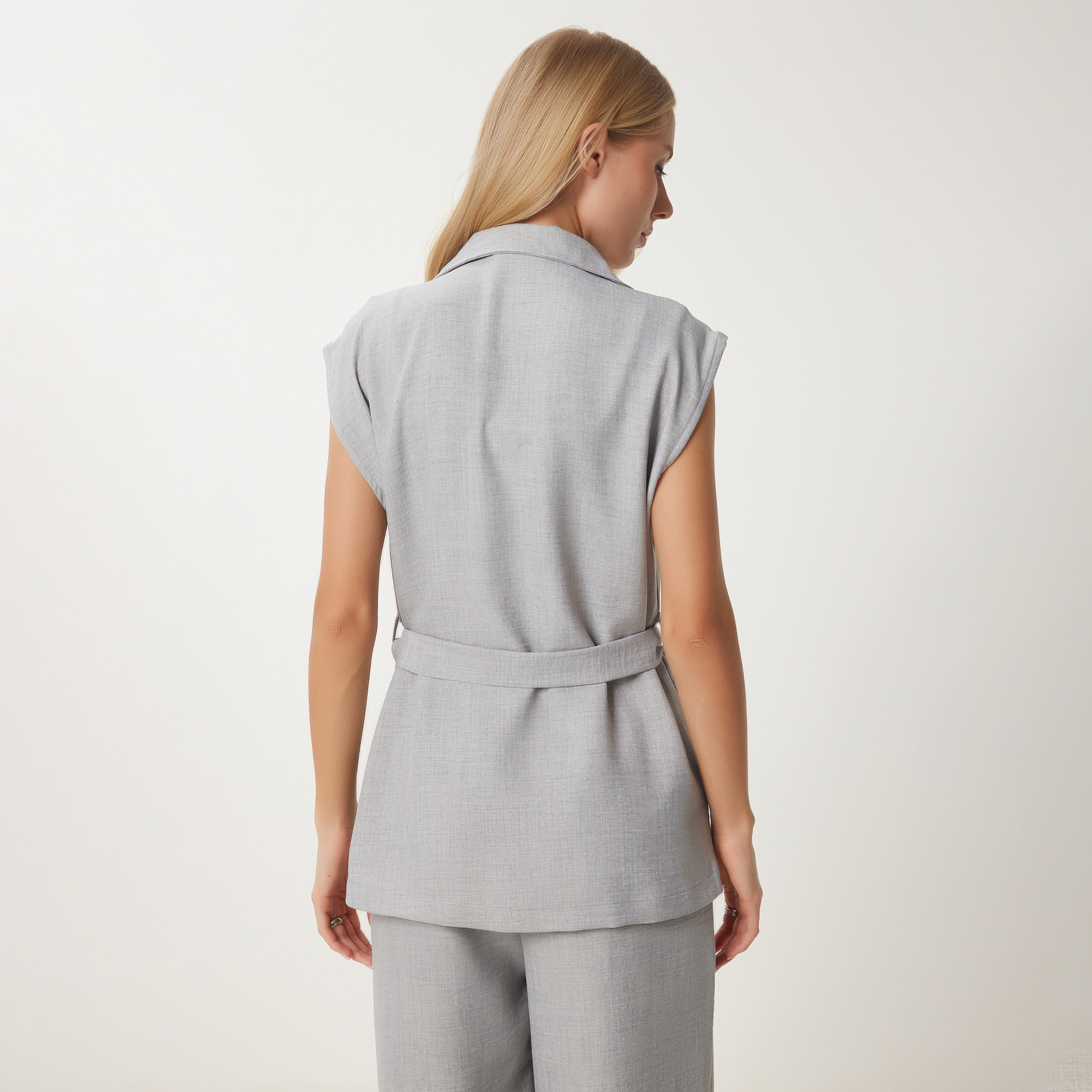 Happiness Istanbul Biscuit Lapel collar Blazer & Trousers Women's Set-women-clothing-coordsets-image-16