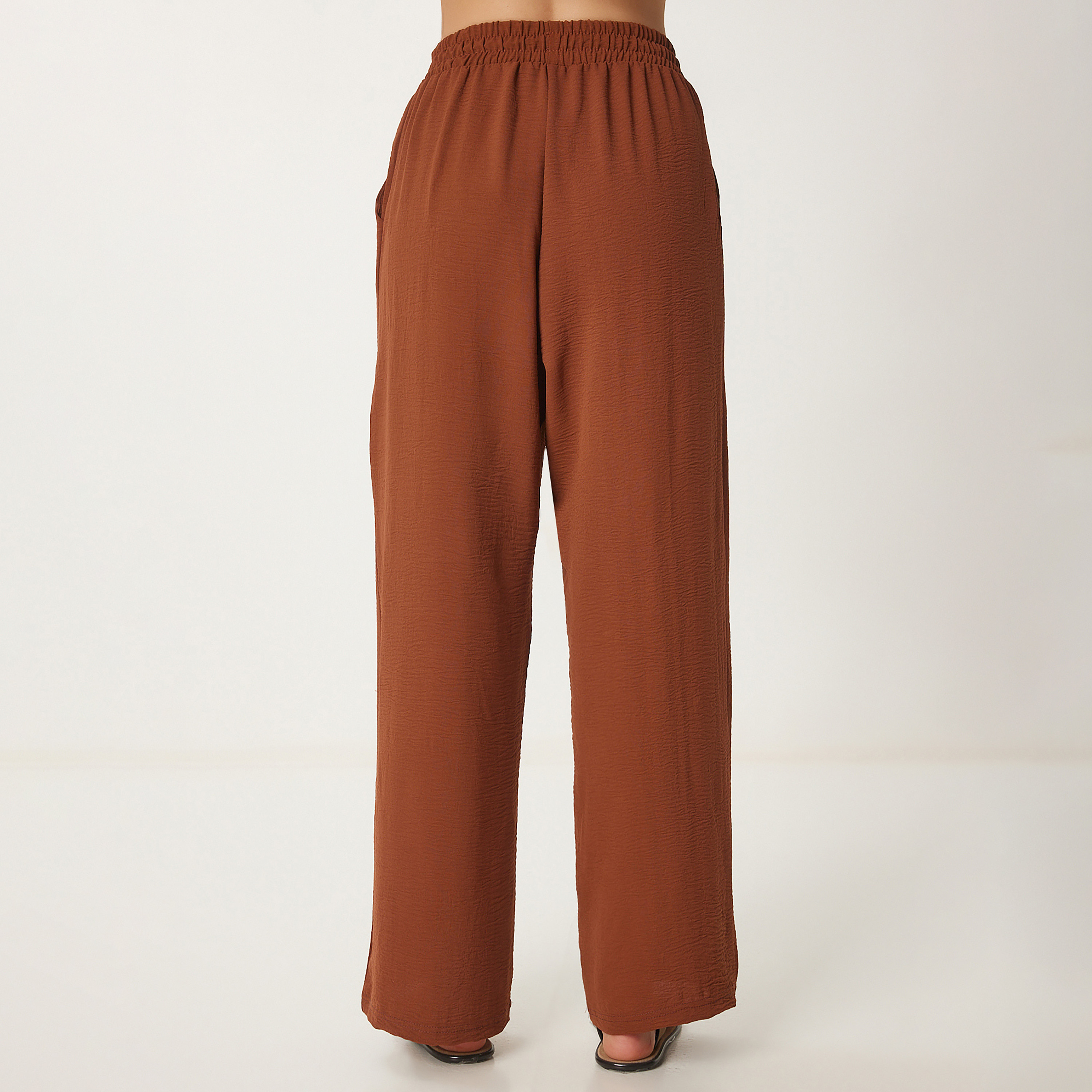 Happiness Istanbul Brown Women's Shirt & Trousers Set-women-clothing-coordsets-image-5
