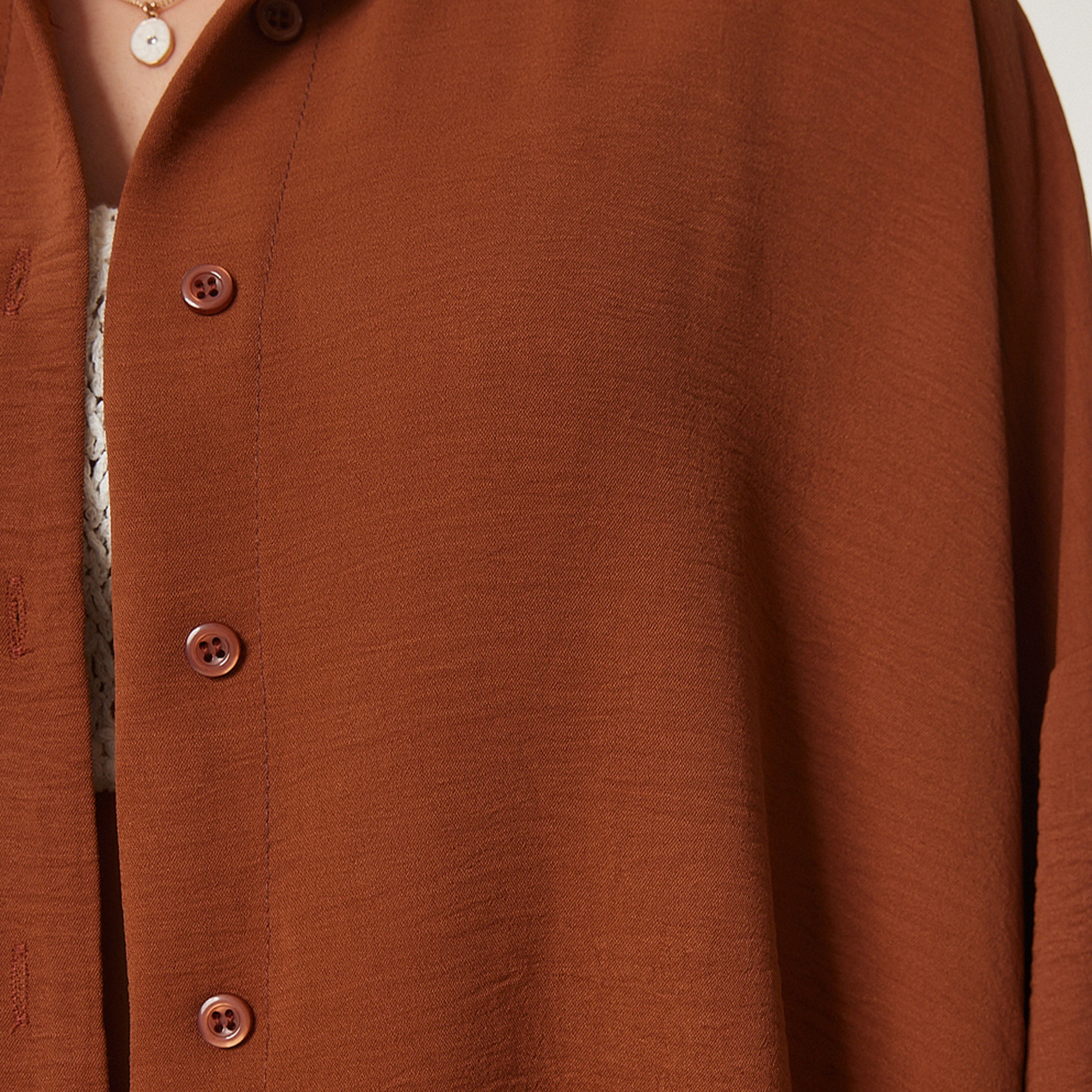 Happiness Istanbul Brown Women's Shirt & Trousers Set-women-clothing-coordsets-image-6