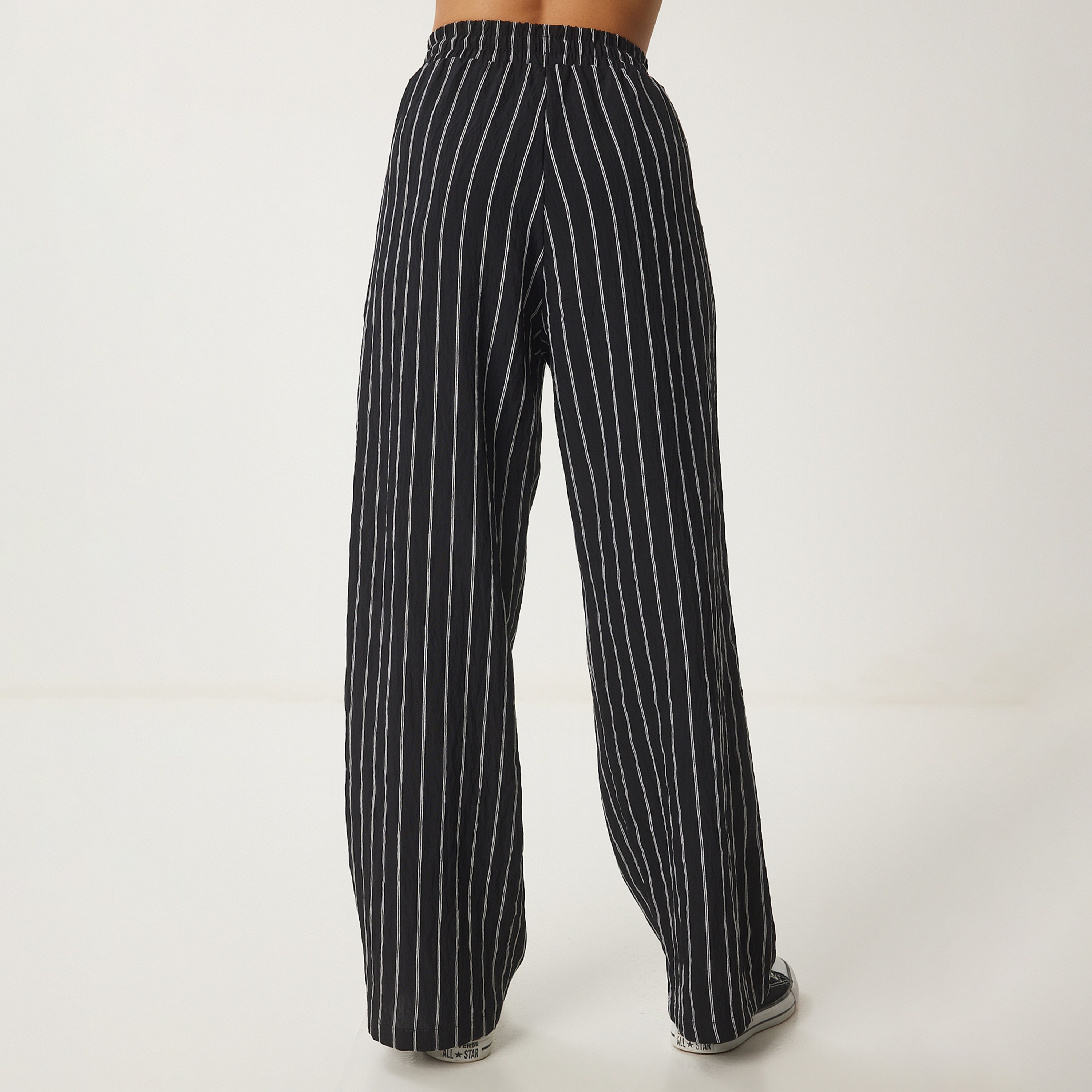 قميص وسراويل نسائية بياقة مخطط من إسطنبول من سعادة-women-clothing-coordsets-image-3