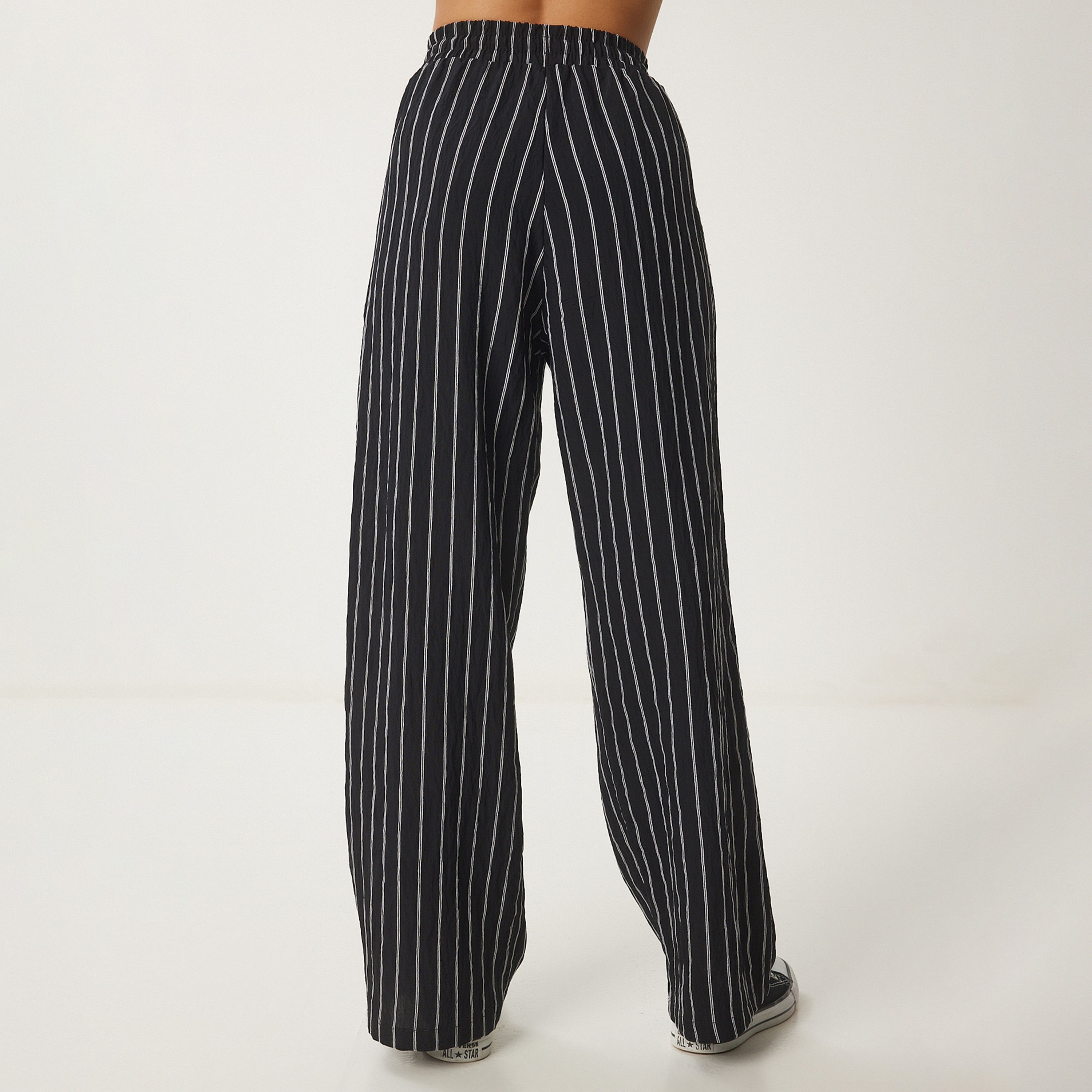 قميص وسراويل نسائية بياقة مخطط من إسطنبول من سعادة-women-clothing-coordsets-image-3