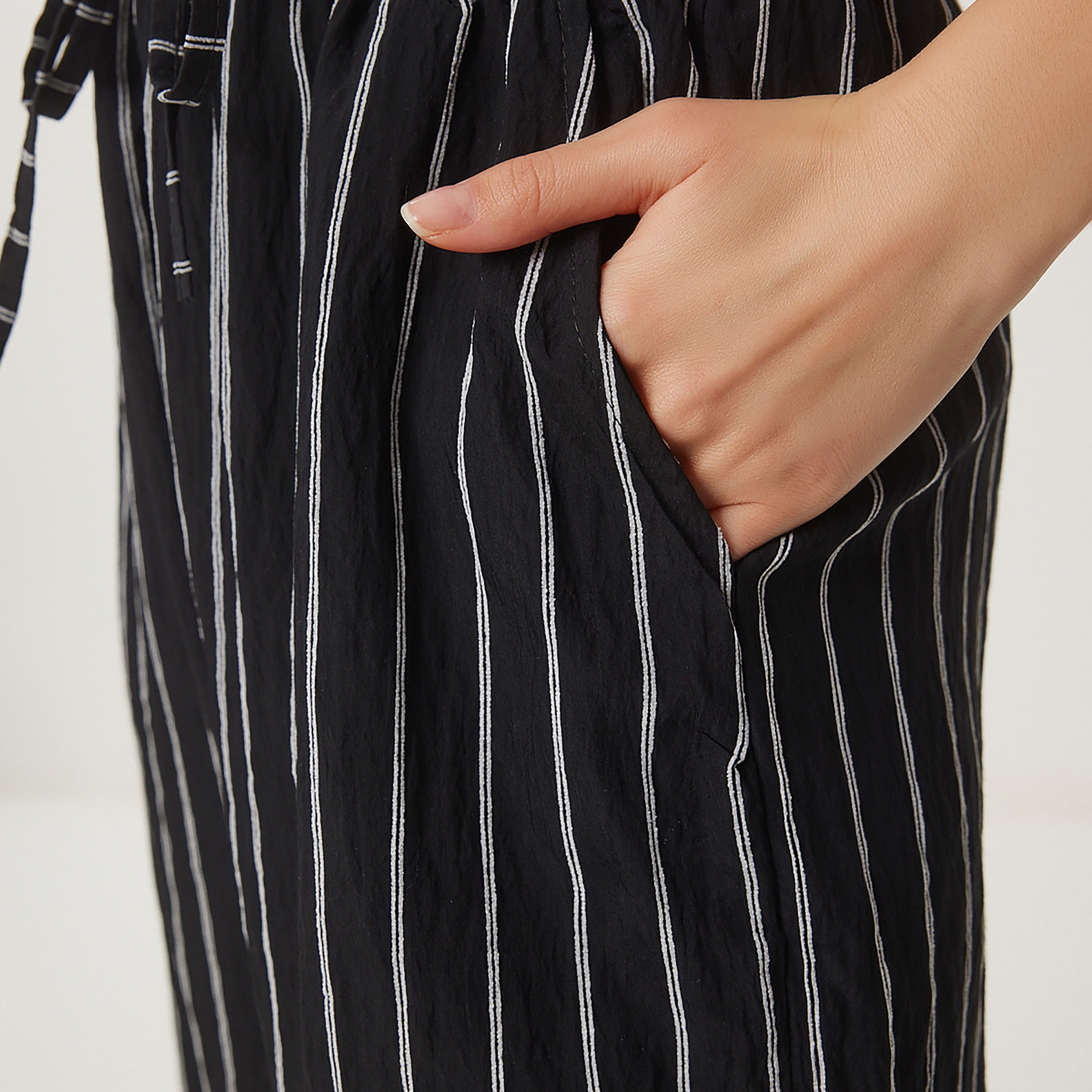 قميص وسراويل نسائية بياقة مخطط من إسطنبول من سعادة-women-clothing-coordsets-image-7