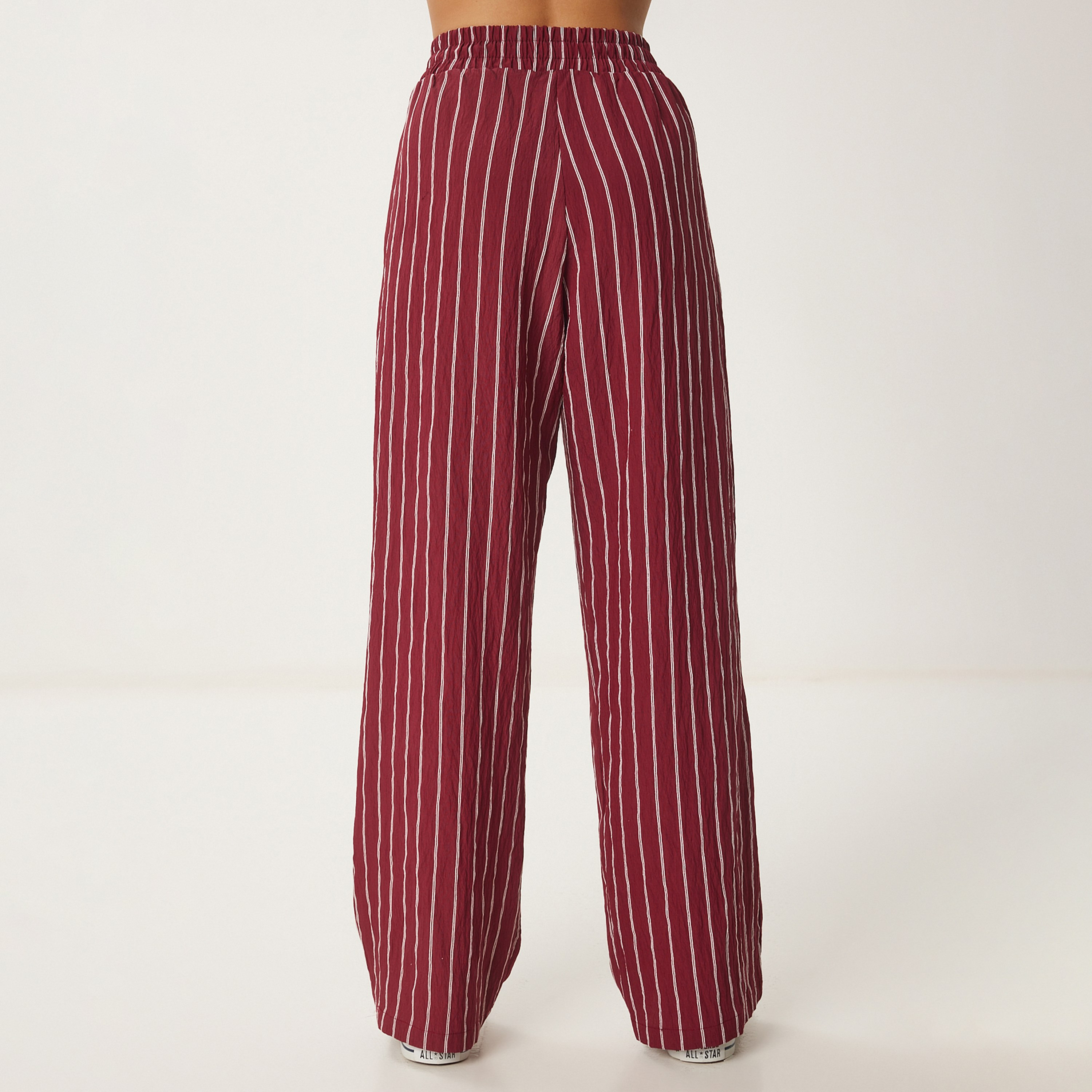 قميص وسراويل نسائية بياقة مخطط من إسطنبول من سعادة-women-clothing-coordsets-image-25
