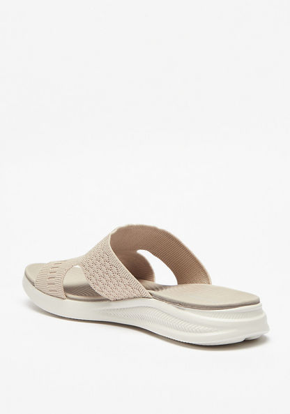 Le Confort Textured Slip-On Sandals with Flatform Heels-Women%27s Heel Sandals-image-1