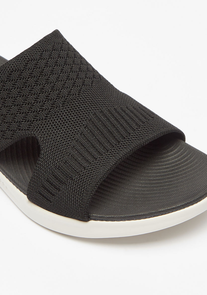 Le Confort Textured Slip-On Sandals with Flatform Heels-Women%27s Heel Sandals-image-5