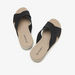 Le Confort Textured Open Toe Slip-On Sandals-Women%27s Flat Sandals-thumbnailMobile-1