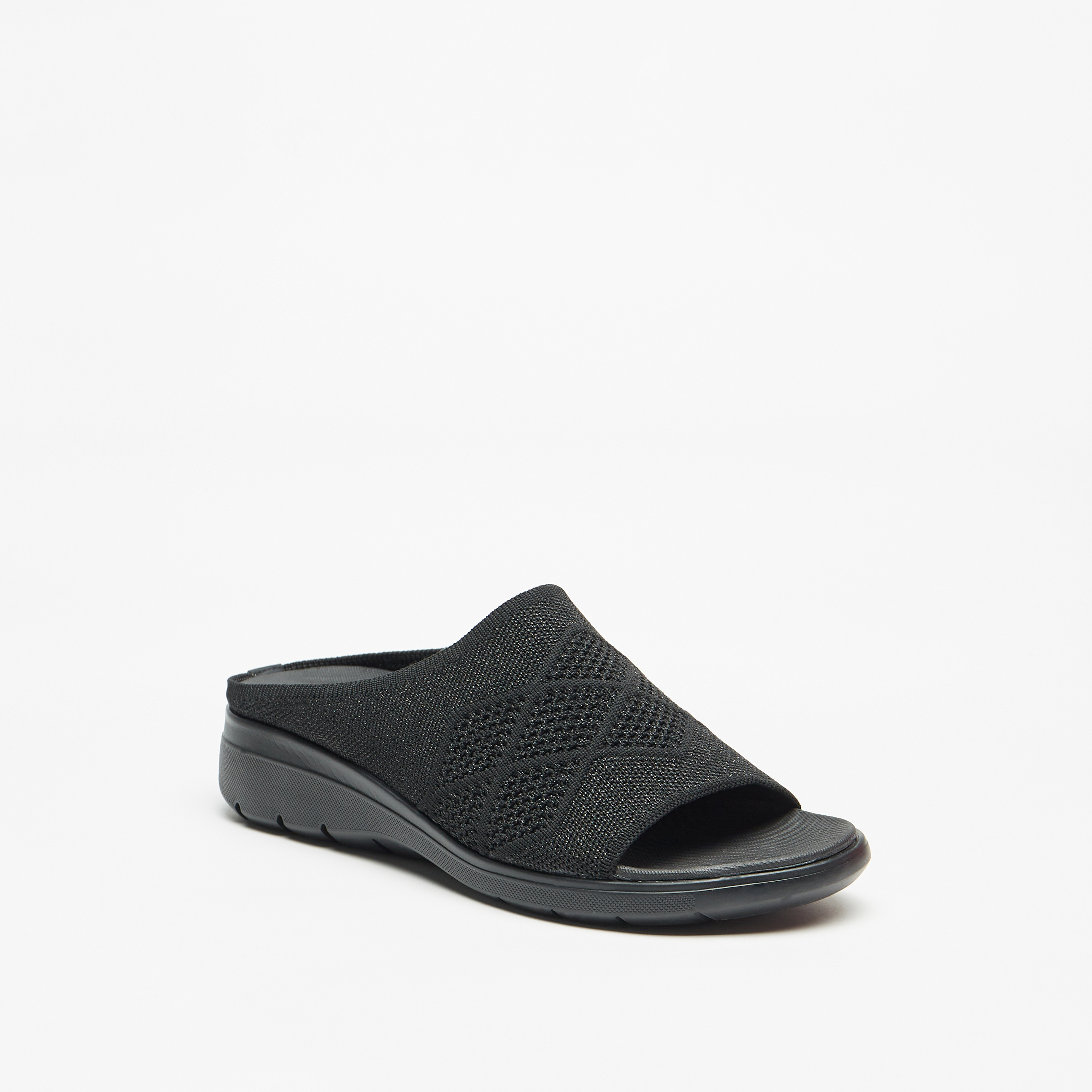 Flora Bella Textured Slide Comfort Sandals-women-shoes-sandals-heeled-image-1