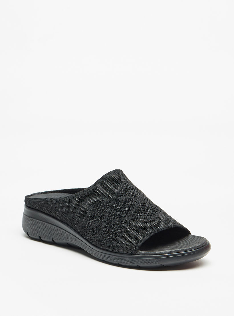 Flora Bella Textured Slide Comfort Sandals-women-shoes-sandals-heeled-image-1