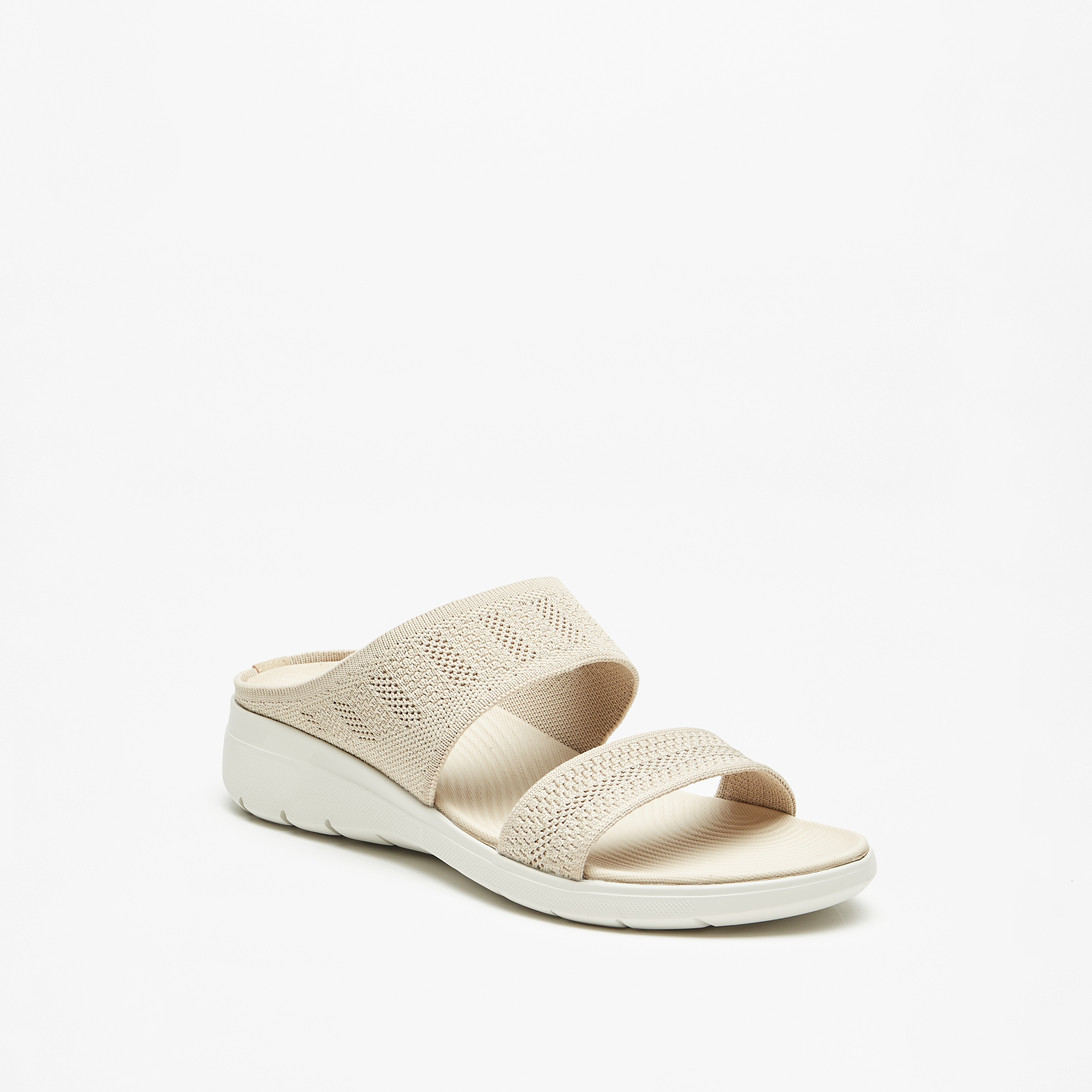 Flora Bella Textured Slip-On Comfort Sandals-women-shoes-sandals-heeled-image-1