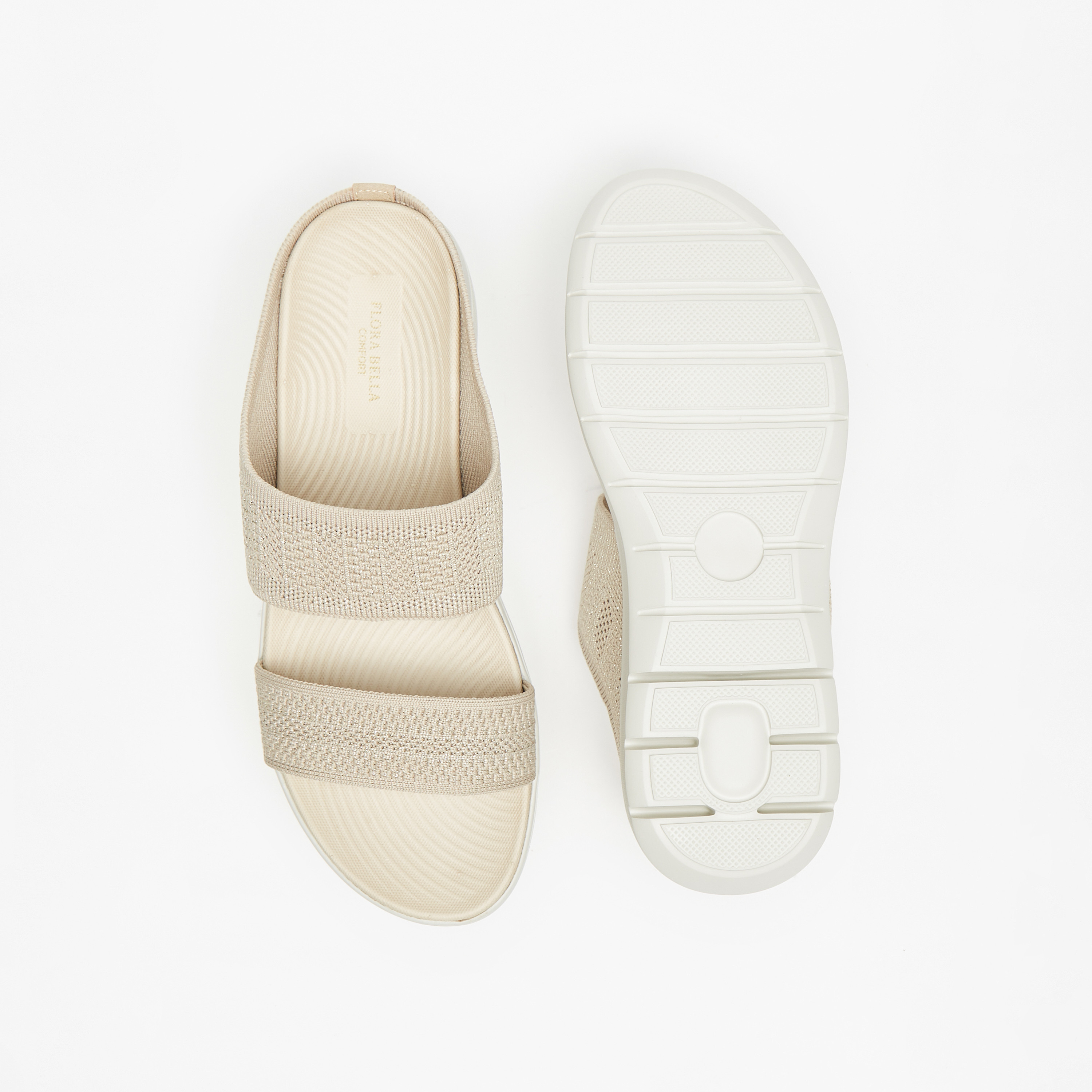 Flora Bella Textured Slip-On Comfort Sandals-women-shoes-sandals-heeled-image-4