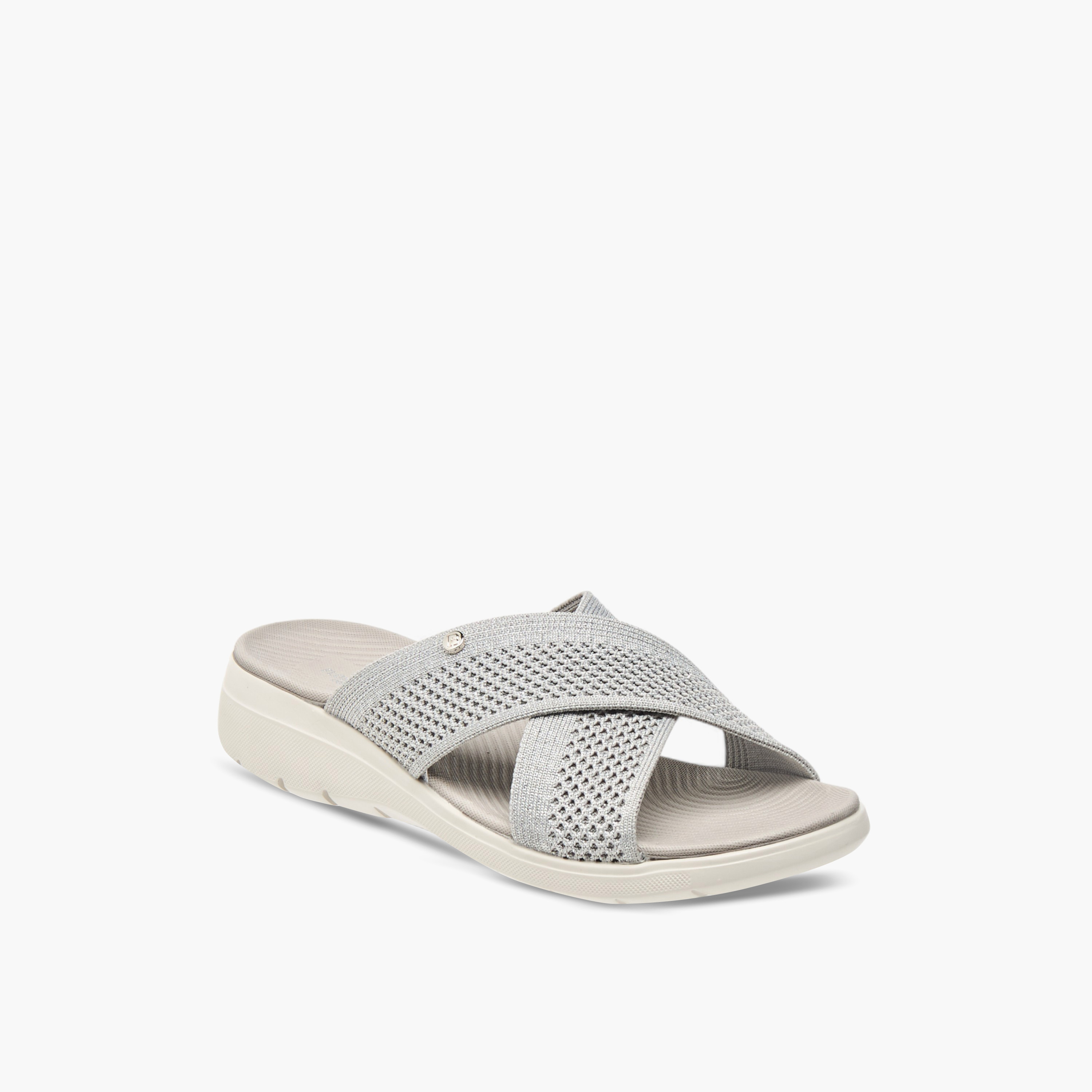 صندل مريح سهل الارتداء بارز الملمس بأحزمة متقاطعة من فلورا بيلا-women-shoes-sandals-heeled-image-2