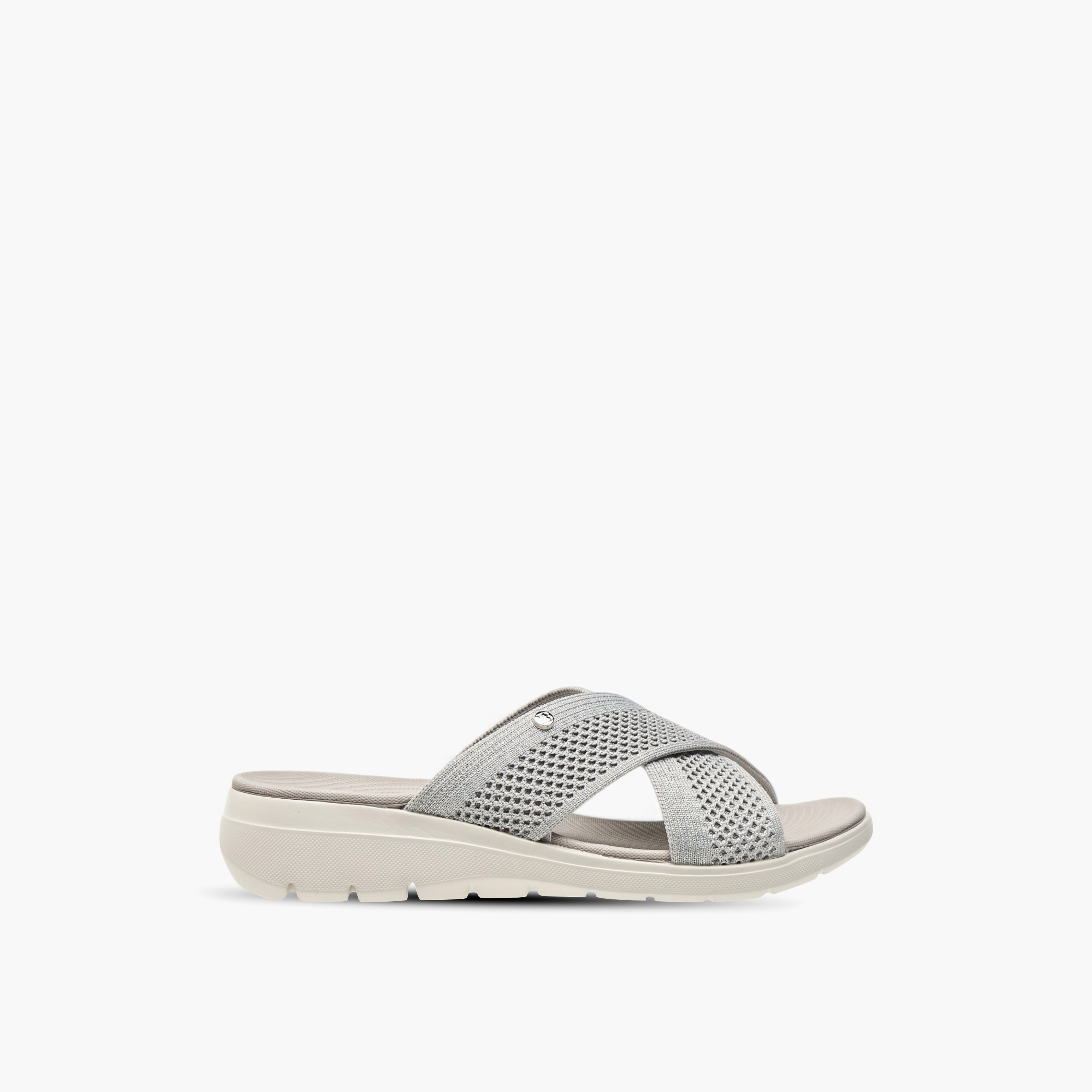 صندل مريح سهل الارتداء بارز الملمس بأحزمة متقاطعة من فلورا بيلا-women-shoes-sandals-heeled-image-3