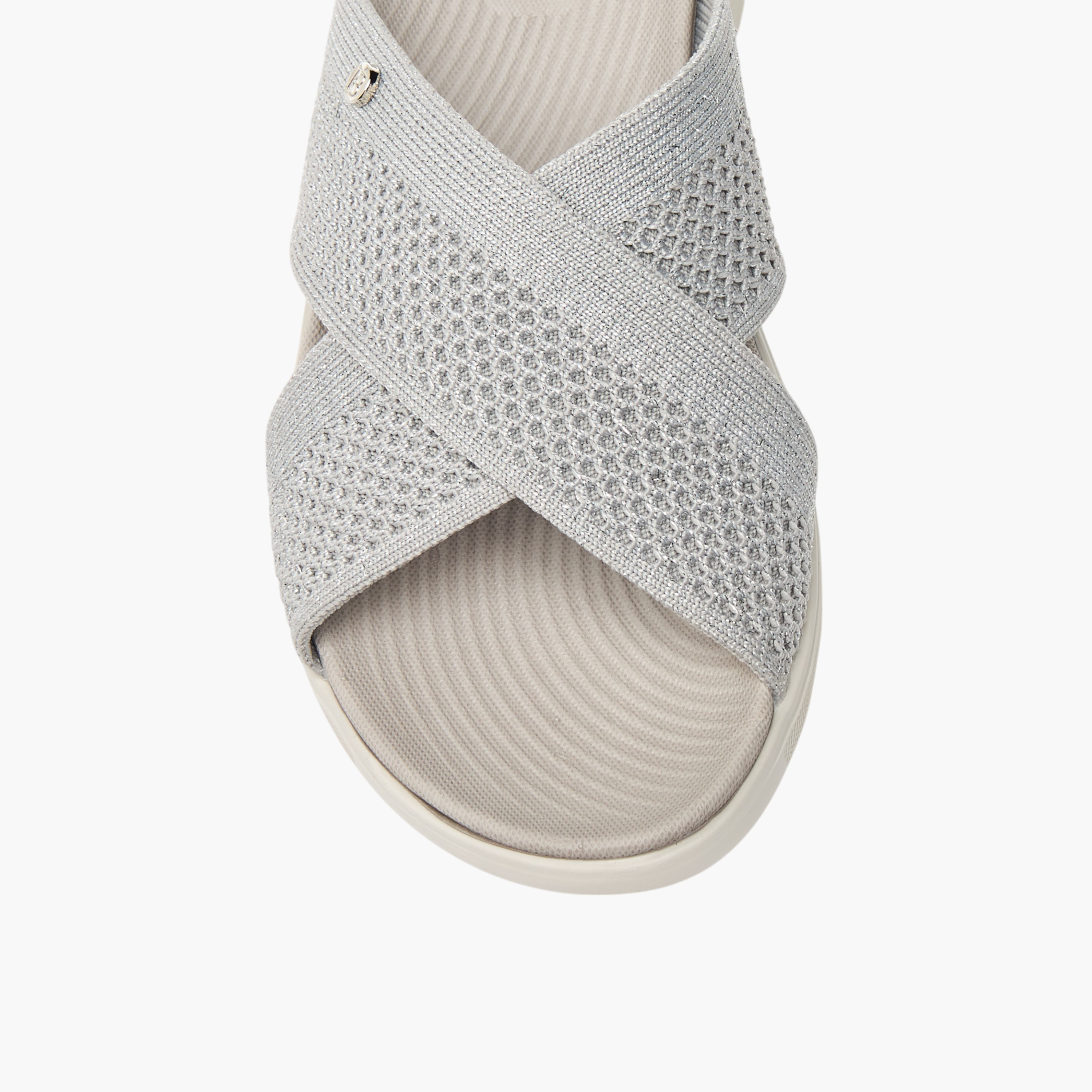 صندل مريح سهل الارتداء بارز الملمس بأحزمة متقاطعة من فلورا بيلا-women-shoes-sandals-heeled-image-4