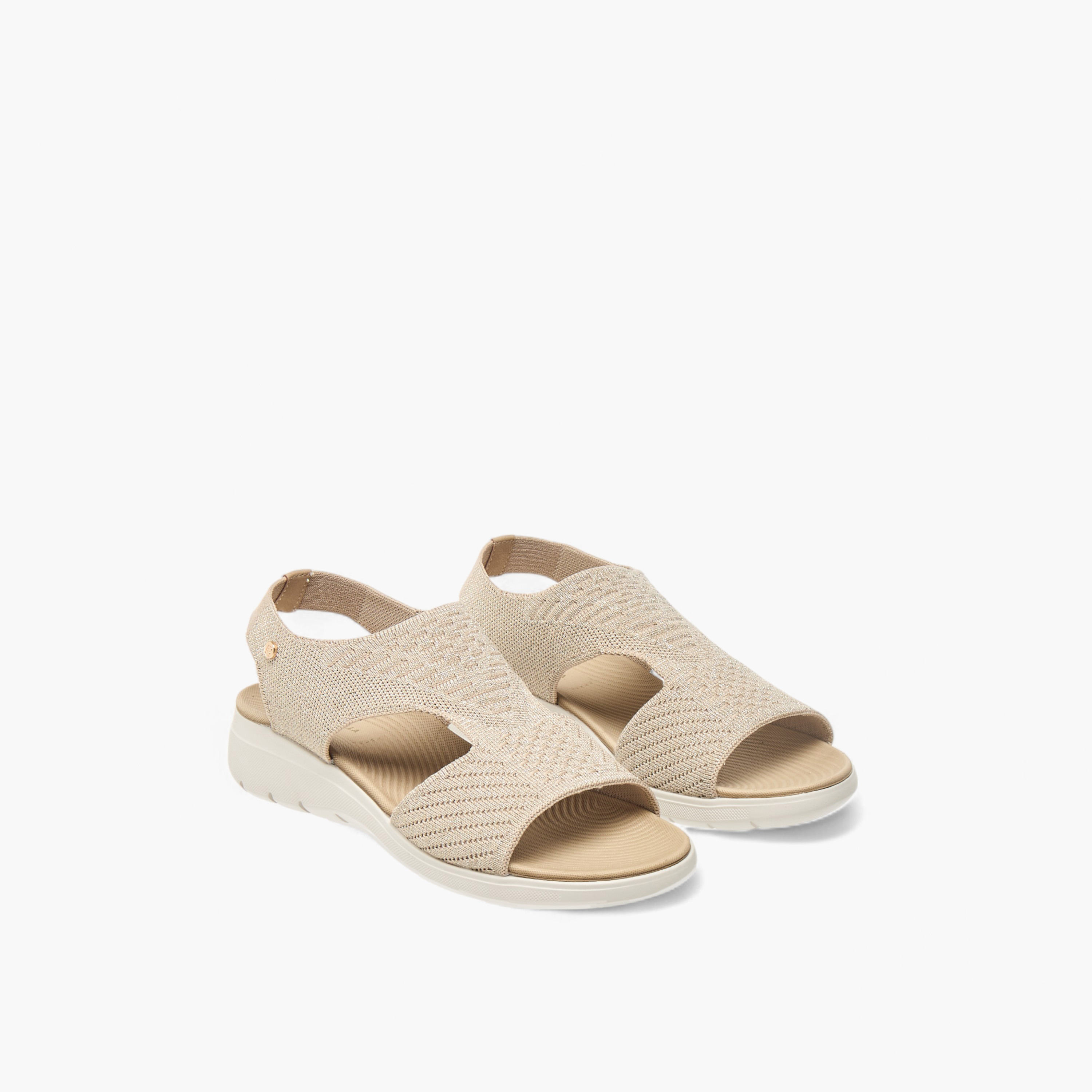 Flora Bella Textured Strap Comfort Sandals with Wedge Heels-women-shoes-sandals-heeled-image-1