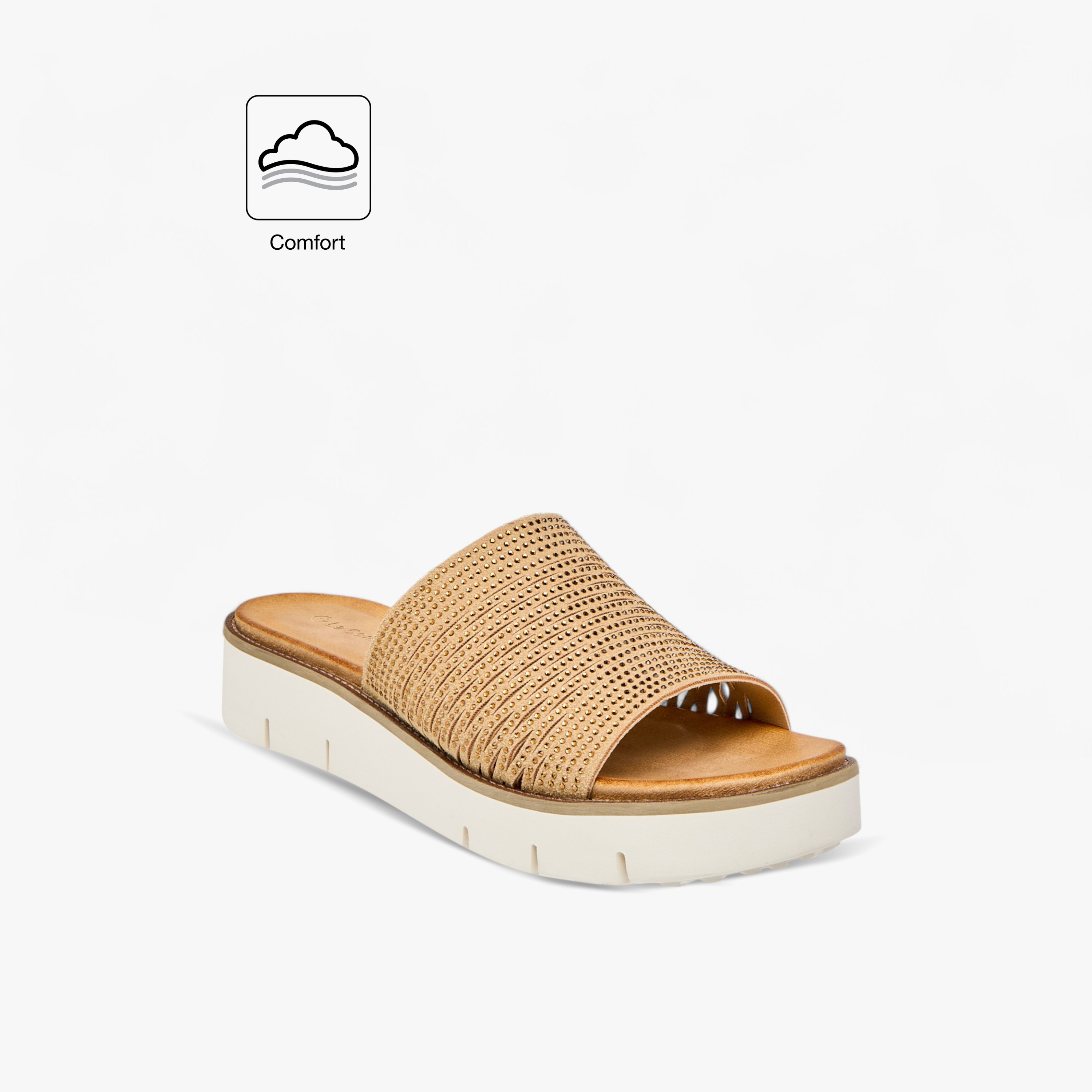 صندل مريح مزيّن سهل الارتداء من لو كونفورت-women-shoes-flats-sandals-image-2
