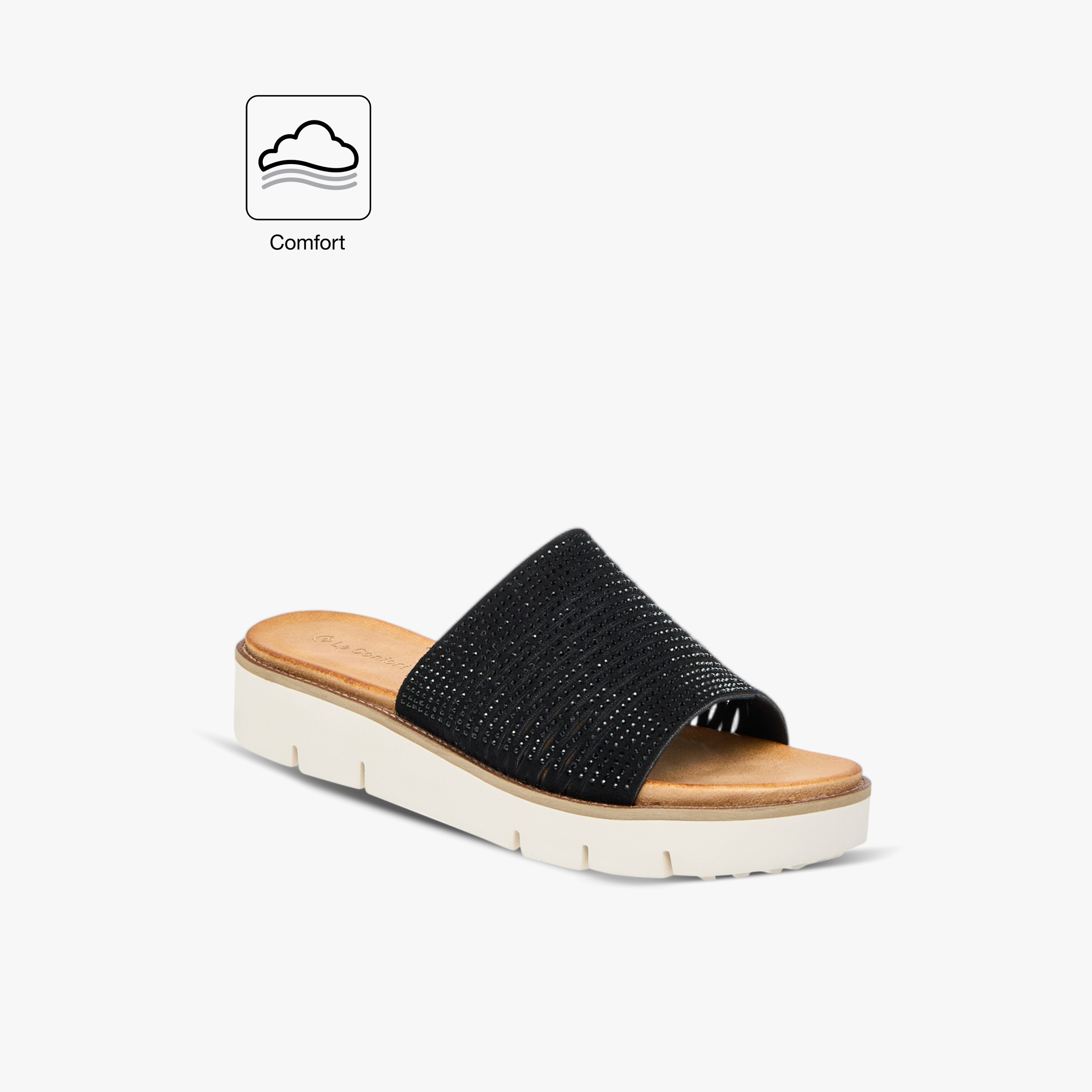 صندل مريح مزيّن سهل الارتداء من لو كونفورت-women-shoes-flats-sandals-image-2