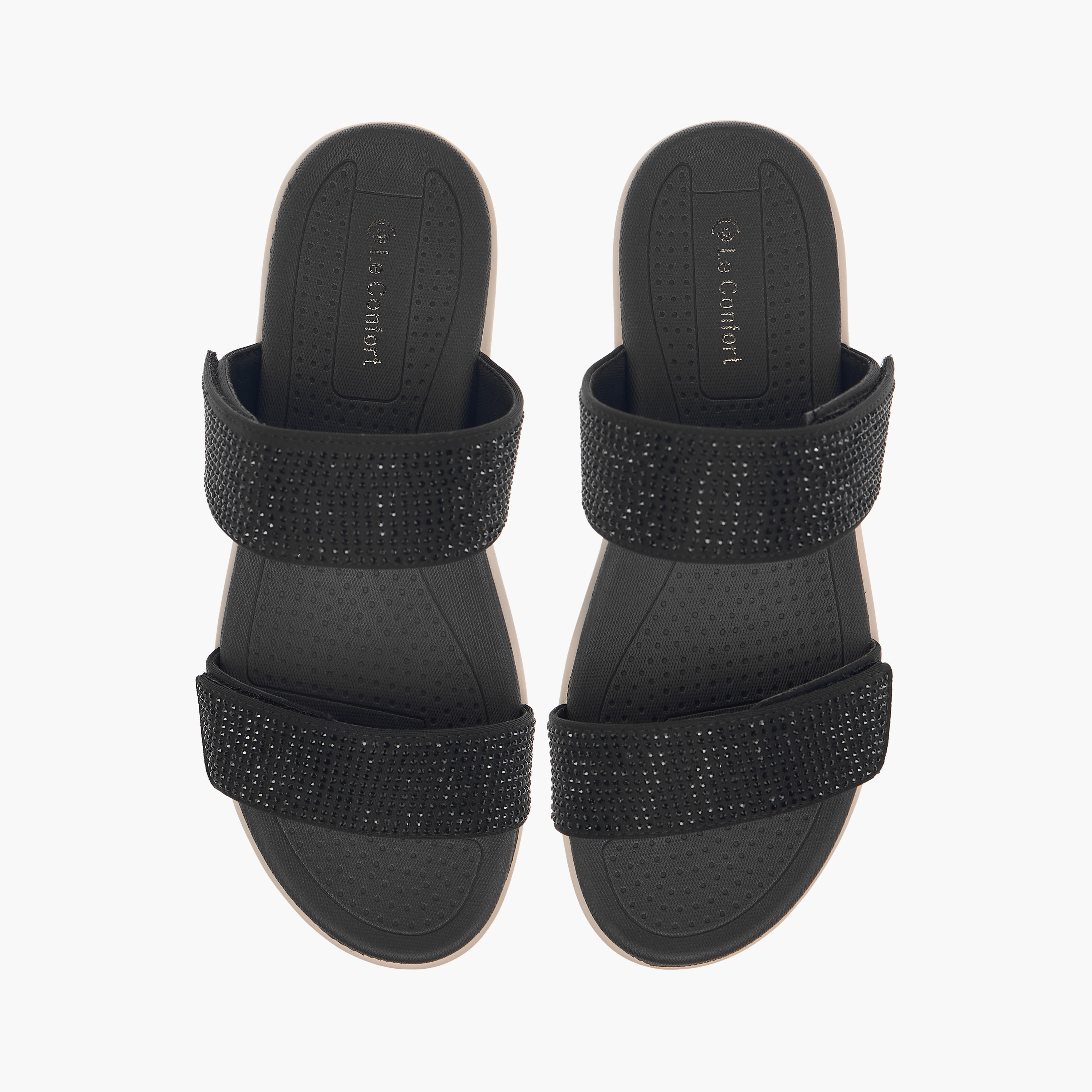 Le Confort Embellished Flatform Slip-On Comfort Sandals-women-shoes-flats-sandals-image-1