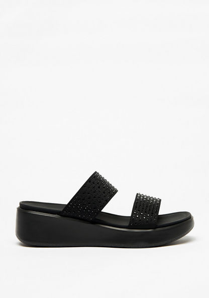 Le Confort Embellished Slip-On Platform Sandals-Women%27s Flat Sandals-image-0
