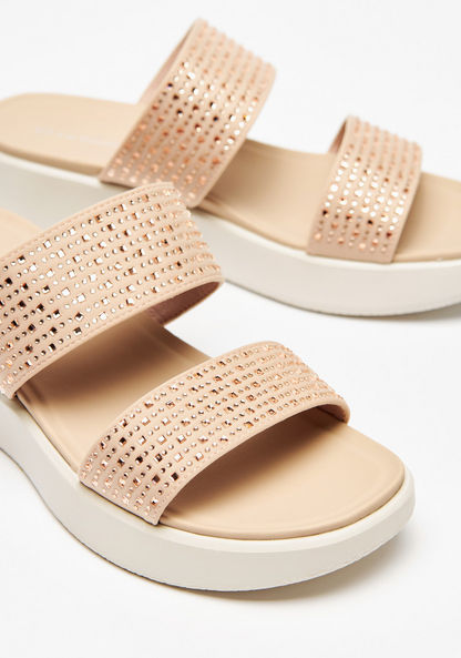 Le Confort Embellished Slip-On Platform Sandals-Women%27s Flat Sandals-image-2