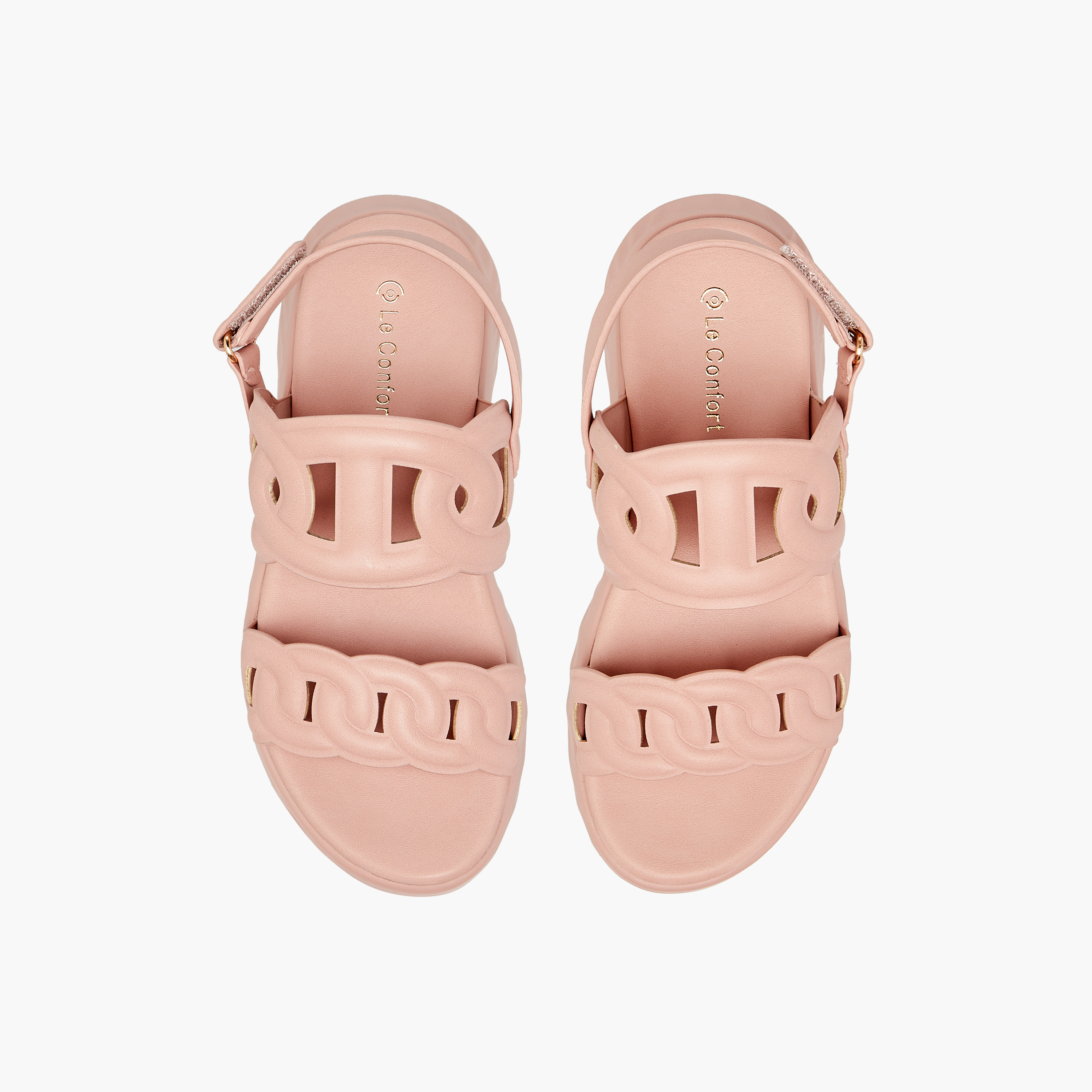 صندل مفرغ بشريط إغلاق لاصق من لو كونفورت-girls-shoes-sandals-image-1