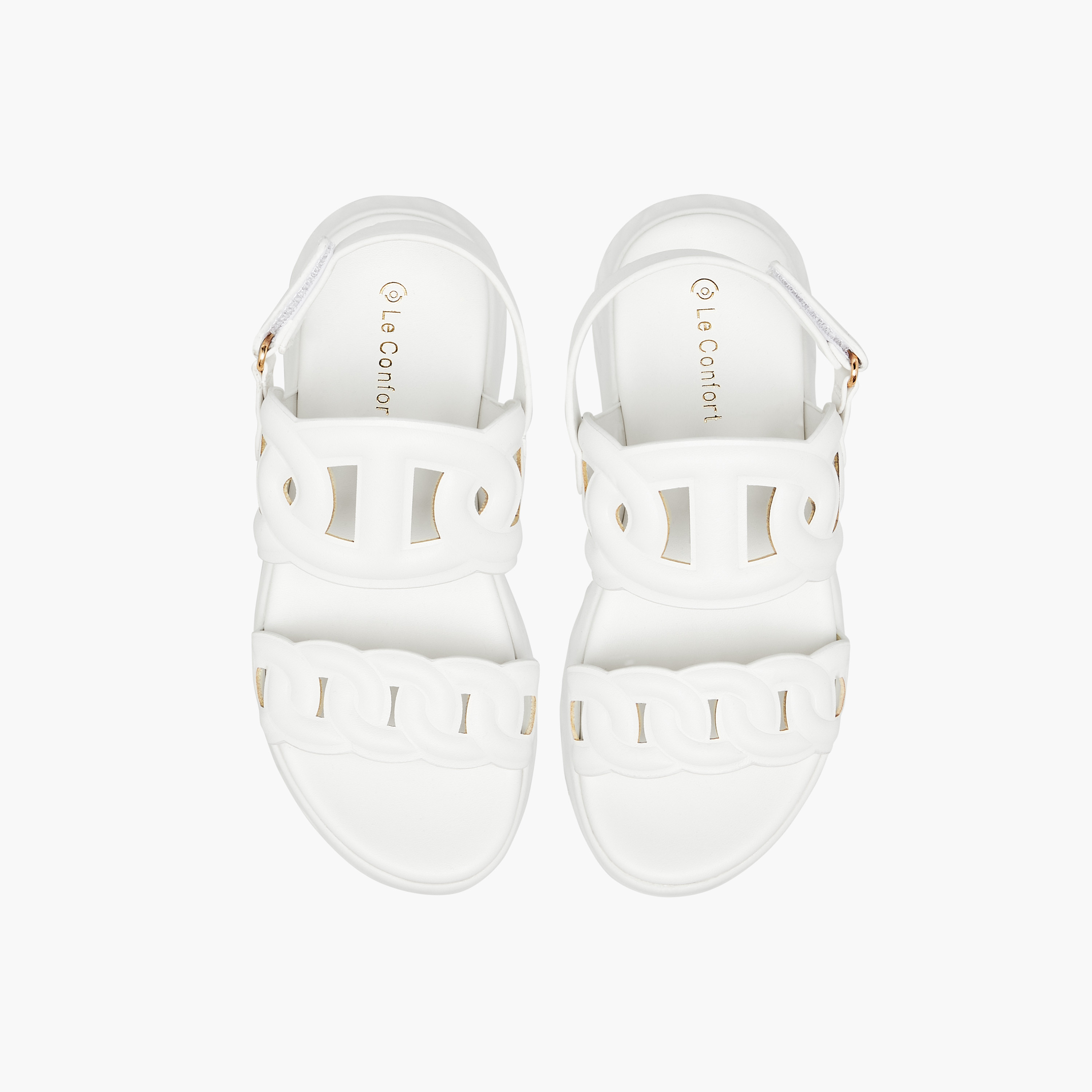 Le Confort Cutout Sandals with Hook and Loop Closure-girls-shoes-sandals-image-1