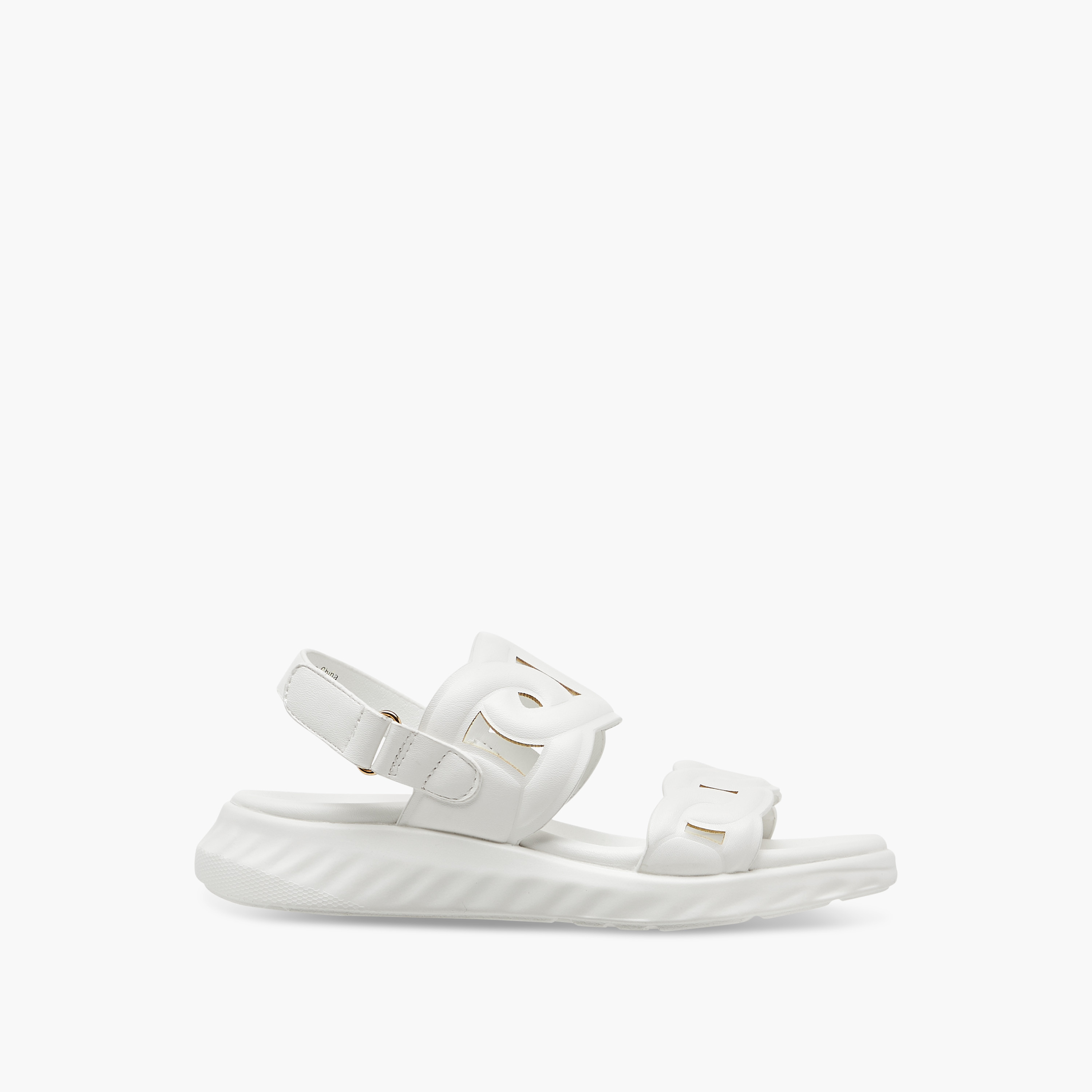 Le Confort Cutout Sandals with Hook and Loop Closure-girls-shoes-sandals-image-2