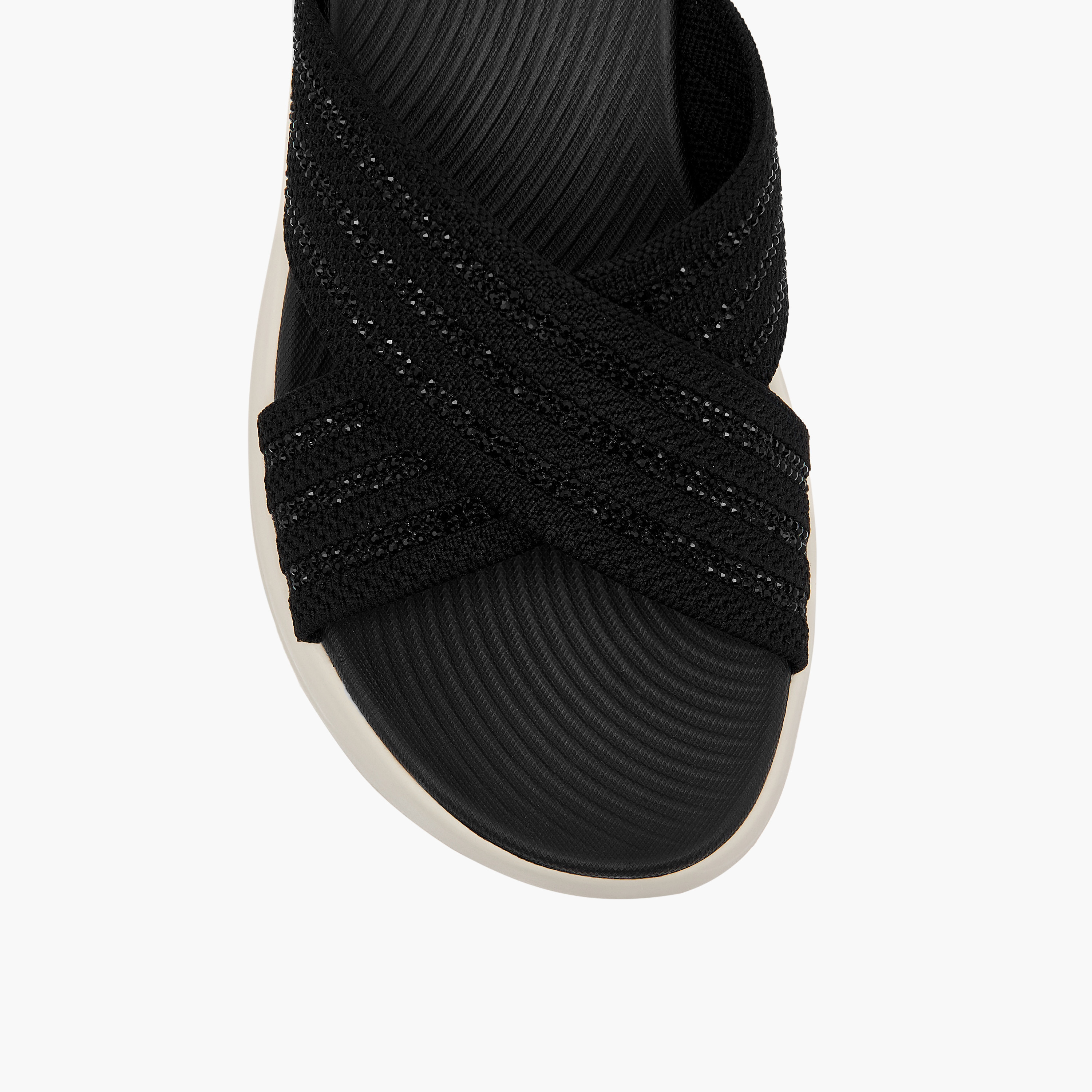 Le Confort Flyknit Embellished Cross Strap Slip-On Comfort Sandals-women-shoes-flats-sandals-image-3