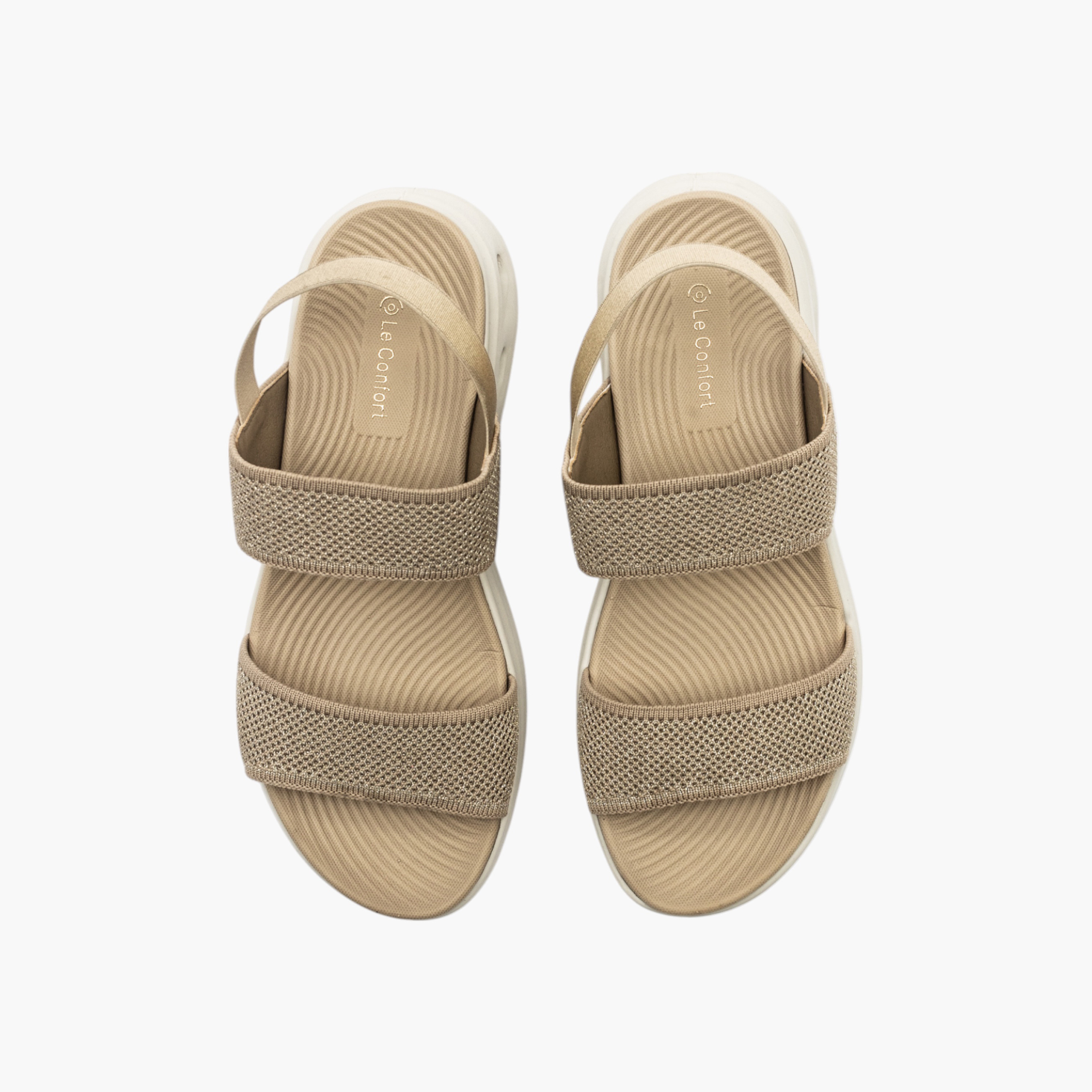 صندل مريح بارز الملمس بحزام خلفي من لو كونفورت-women-shoes-sandals-heeled-image-1