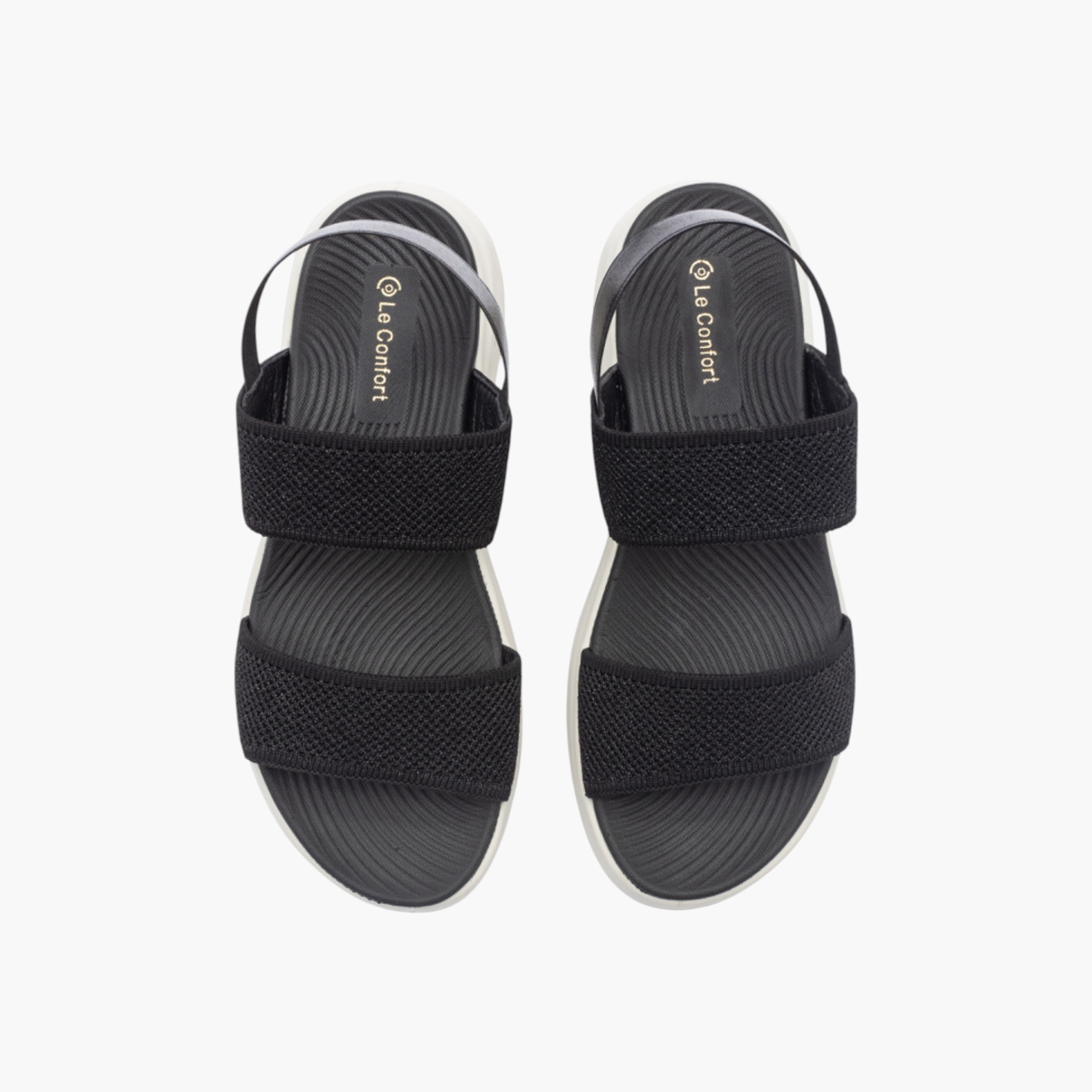 صندل مريح بارز الملمس بحزام خلفي من لو كونفورت-women-shoes-sandals-heeled-image-1