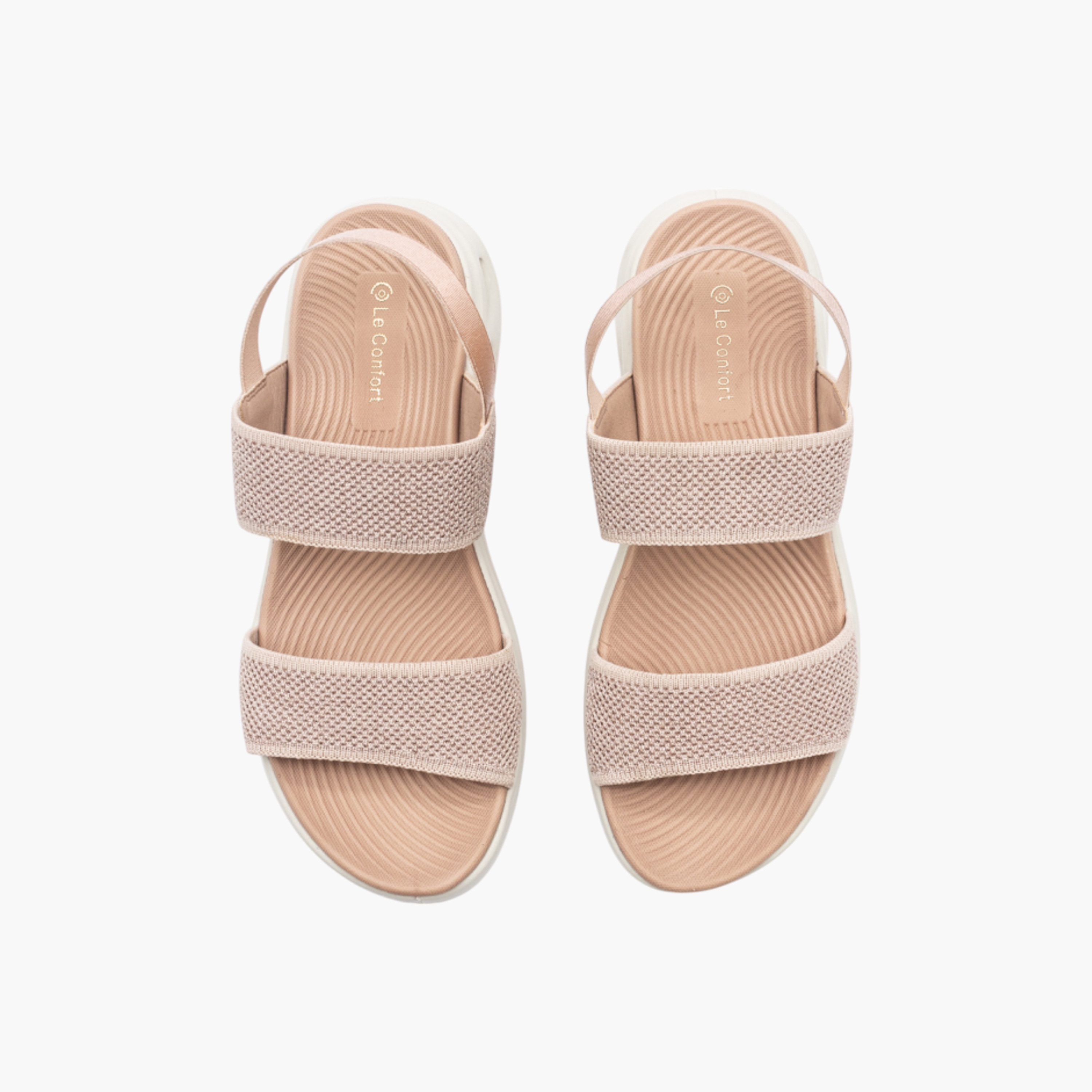 صندل مريح بارز الملمس بحزام خلفي من لو كونفورت-women-shoes-sandals-heeled-image-1