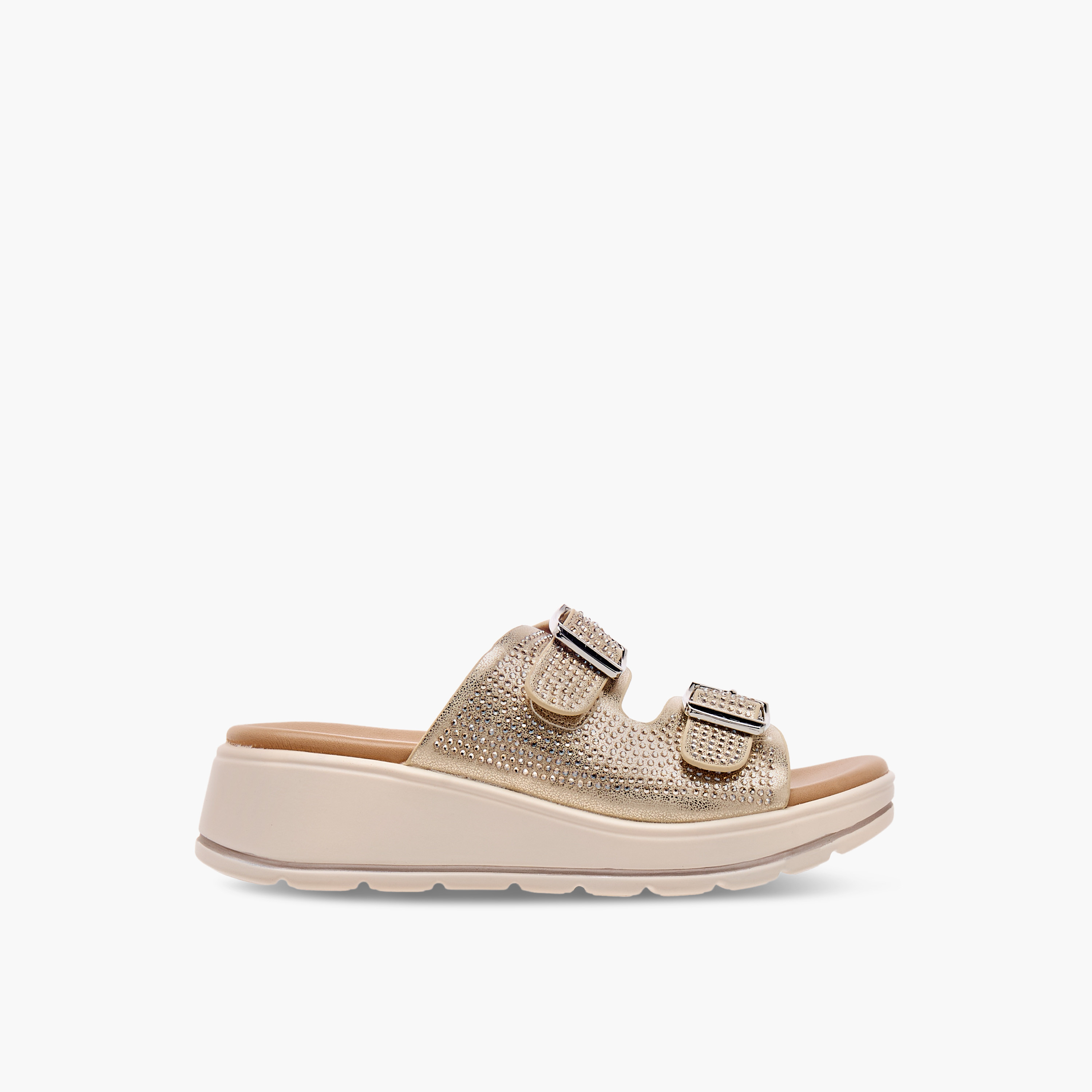Le Confort Studded Slip-On Sandals with Buckle Detail-girls-shoes-sandals-image-9