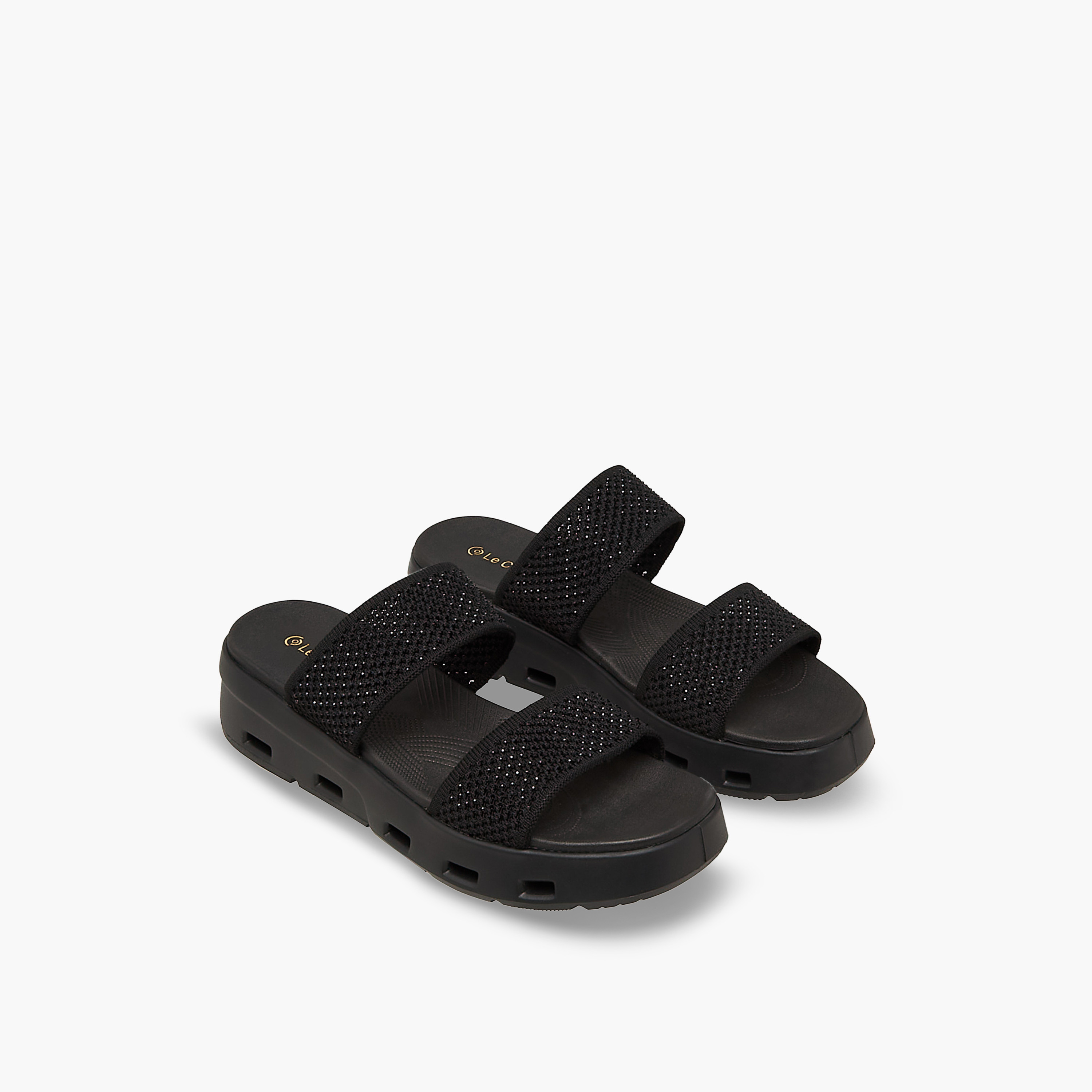 Le Confort Women Embellished Flyknit Sandals-women-shoes-sandals-heeled-image-1