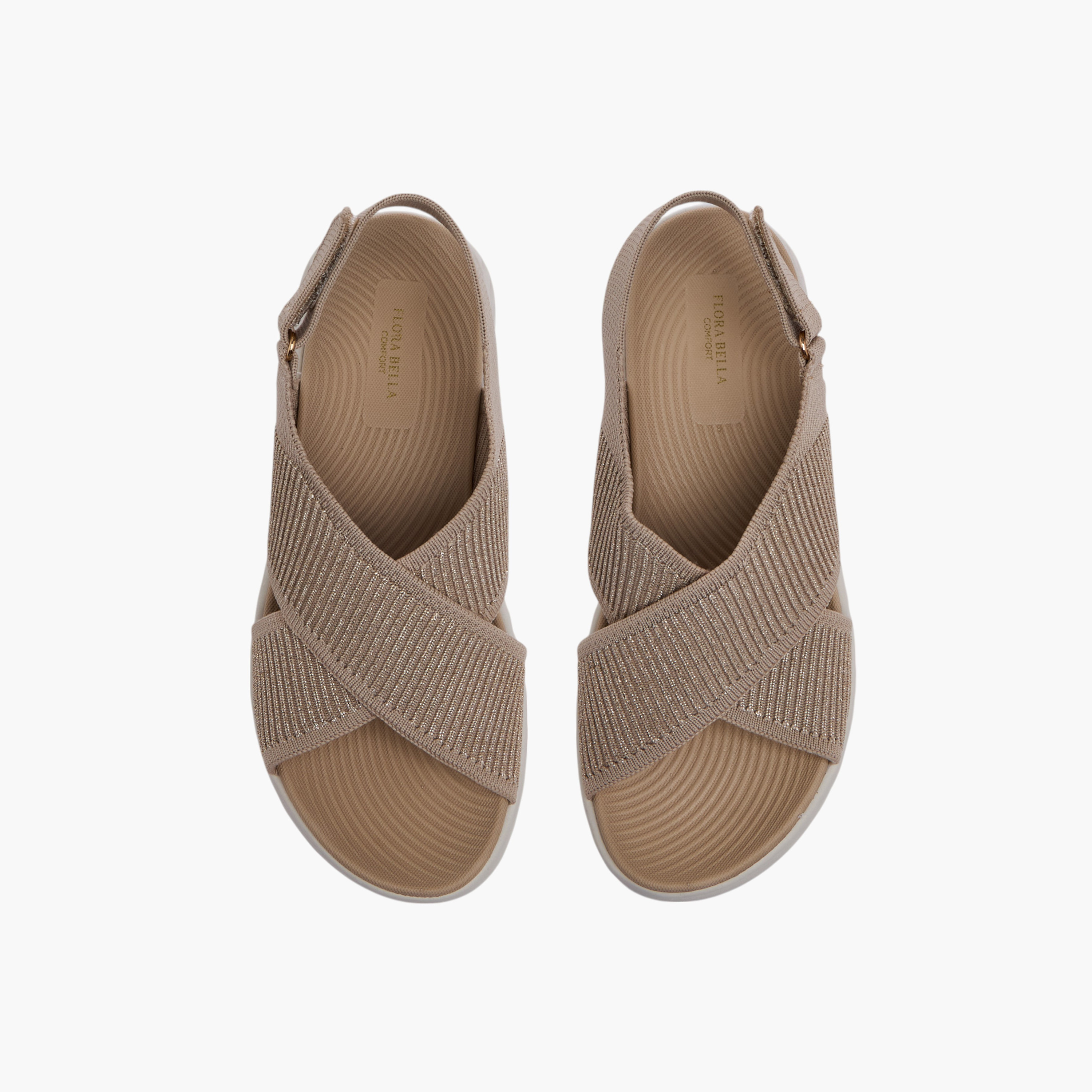 Flora Bella Cross Strap Sandals with Hook and Loop Closure-women-shoes-flats-sandals-image-1