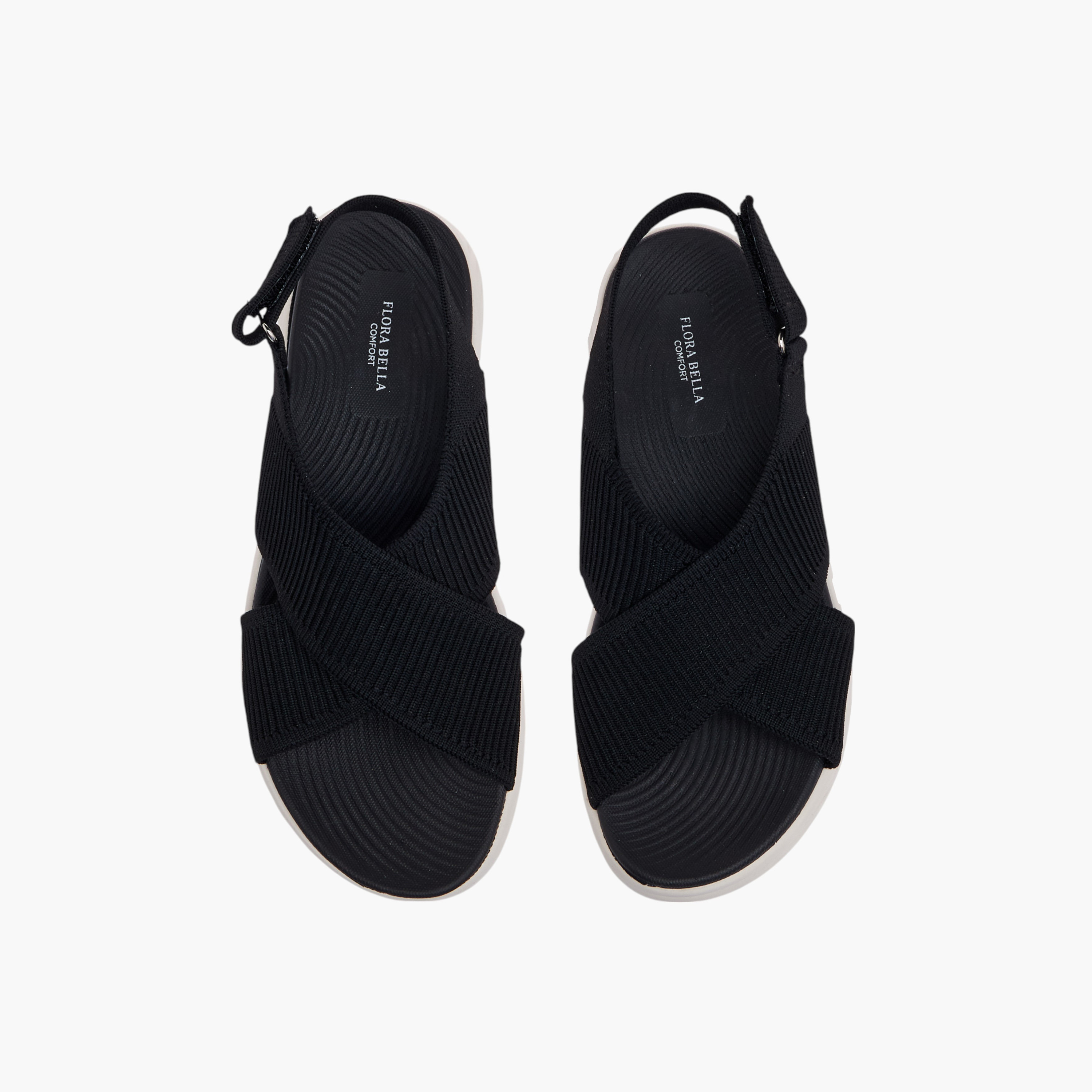 Flora Bella Cross Strap Sandals with Hook and Loop Closure-women-shoes-flats-sandals-image-1