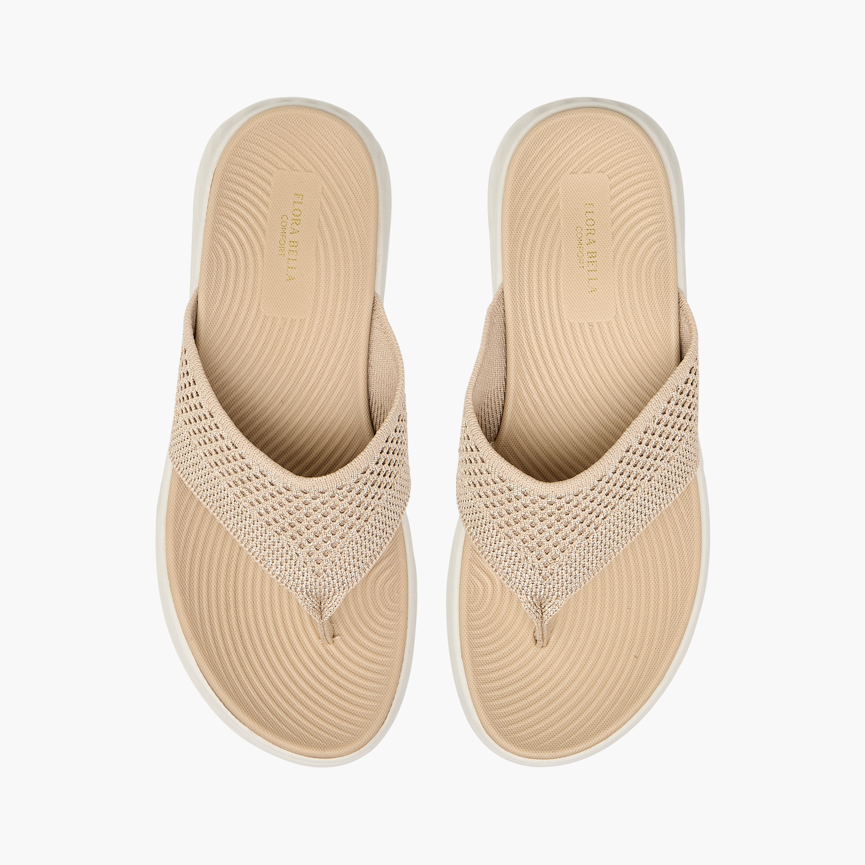 Flora Bella Textured Slip-On Thong Sandals-women-shoes-flats-sandals-image-1