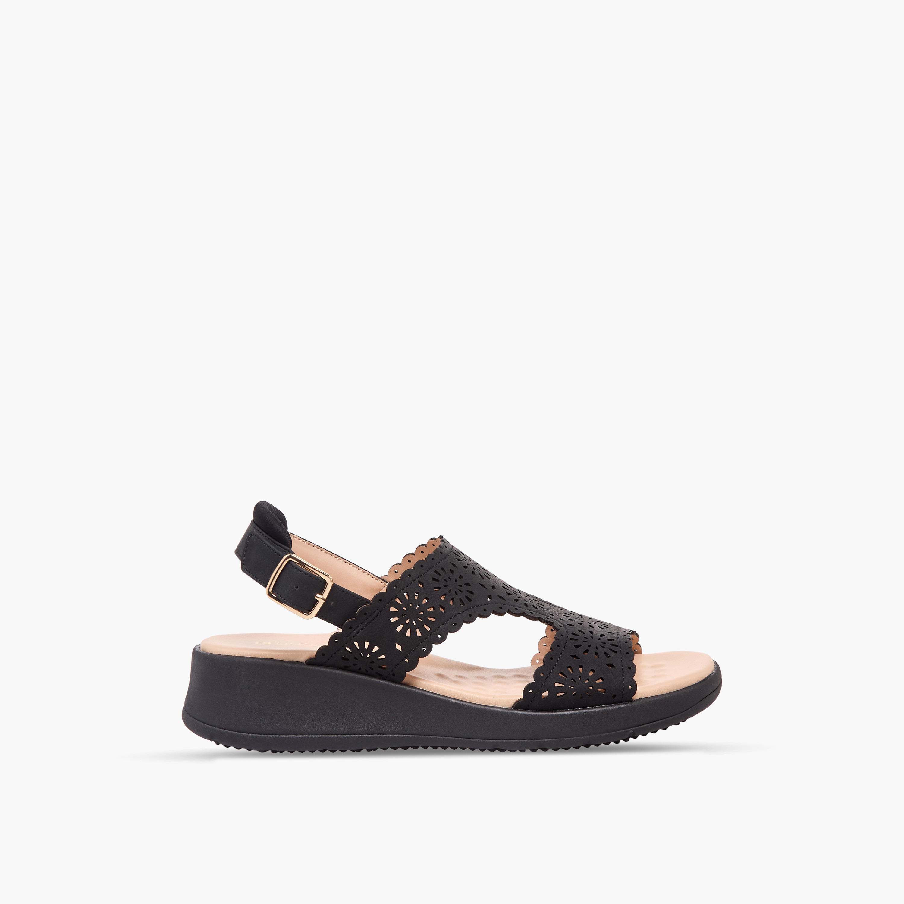 Le Confort Women Laser Cut Strap Sandals-women-shoes-sandals-heeled-image-3